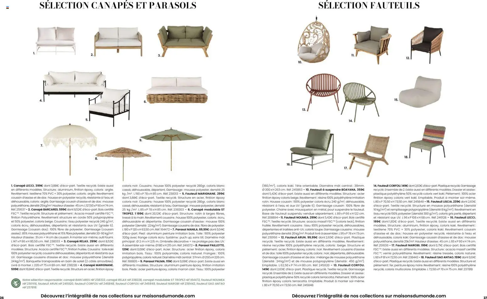 {H1} | Page: 19 | Produits: Fauteuil suspendu, Banquette, Kaki, Livre