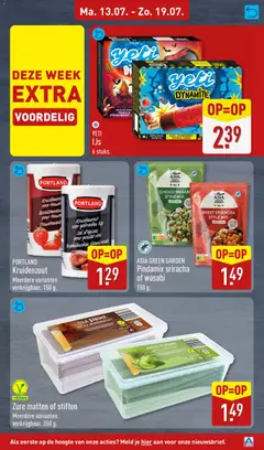 YETI IJs, Vegan ice cream vanilla strawberry - Voorbeeld van een folder van Aldi, geldig van 13-07-2026 | Pagina: 13 | Producten: Zure matten, Festék, Kip
