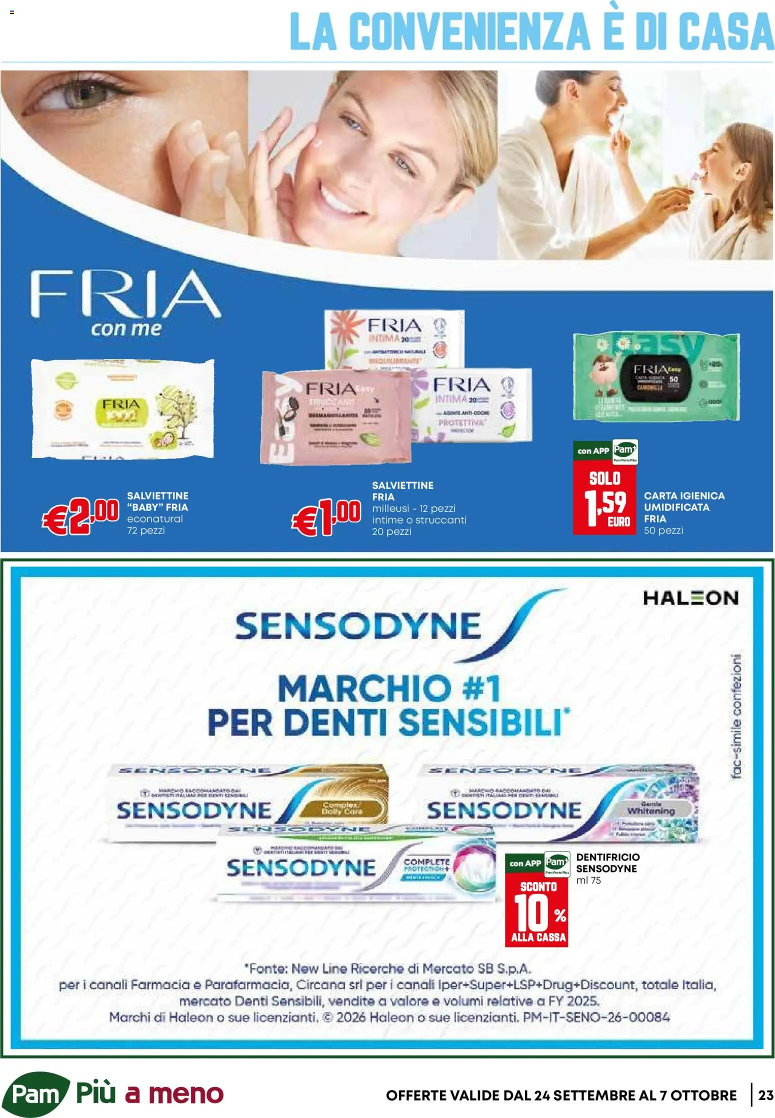 Volantino PAM del 24/09/2026 | Pagina: 23 | Prodotti: Carta igienica, Dentifricio