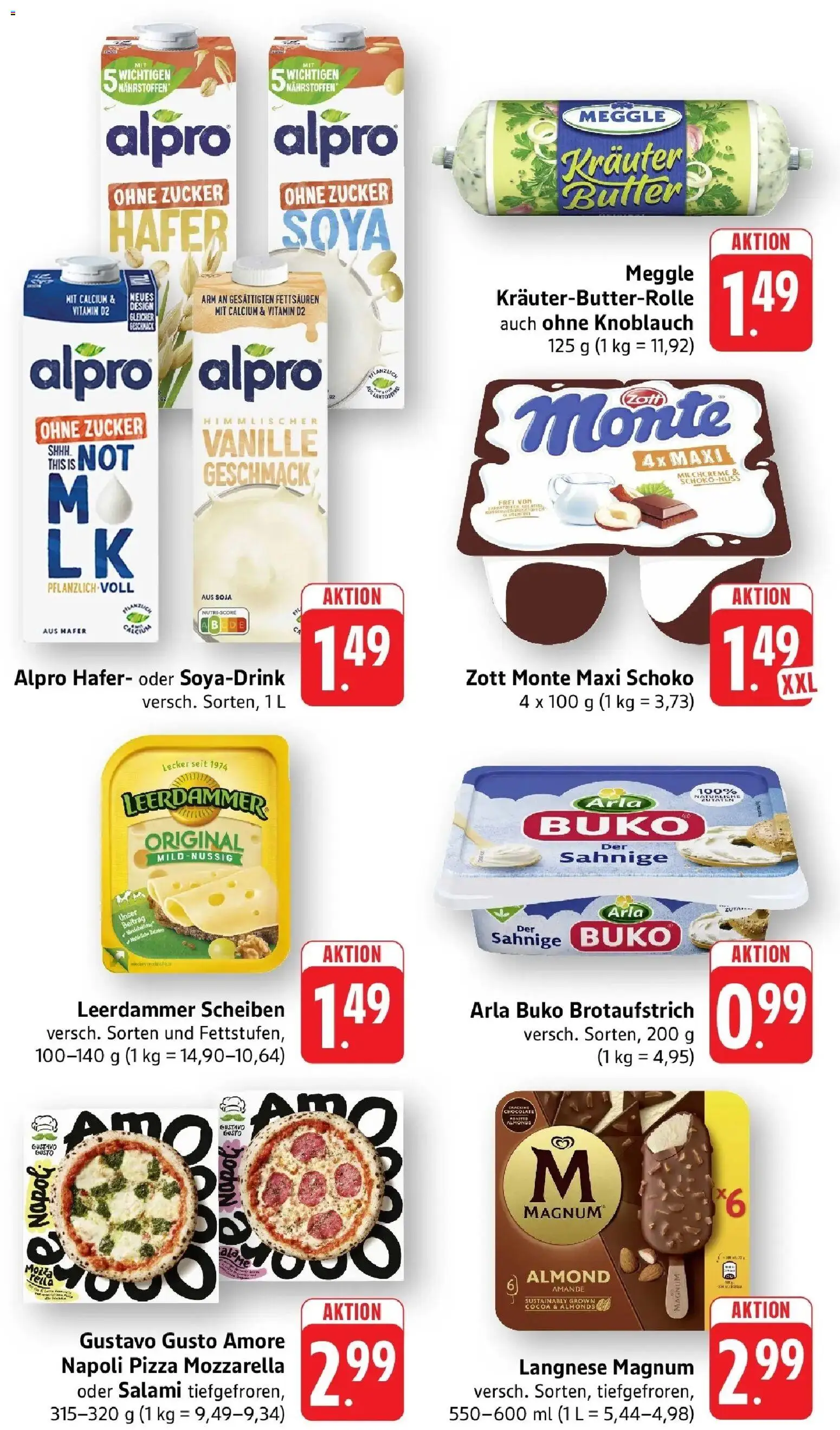nah & gut Prospekt Sinsheim – gültig ab 13.07.2026 | Seite: 4 | Produkte: Langnese, Butter, Alpro, Zucker