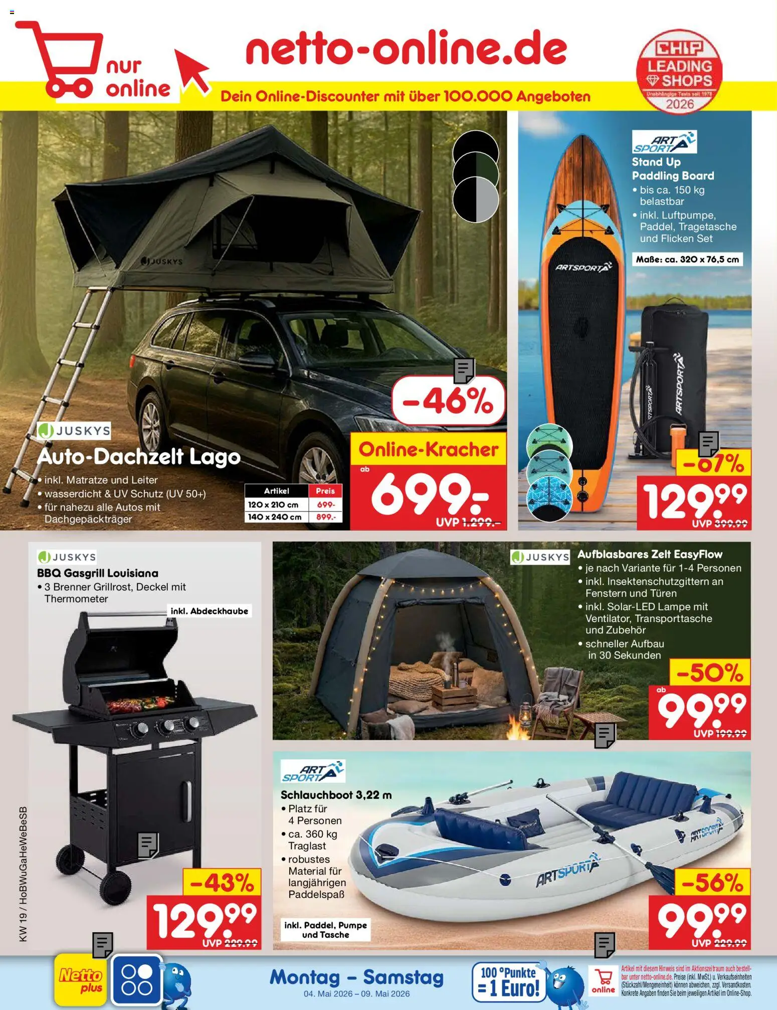 Netto Marken-Discount Super wochenende – gültig ab 07.05.2026 | Seite: 61 | Produkte: Tasche, Thermometer, Matratze, Lampe