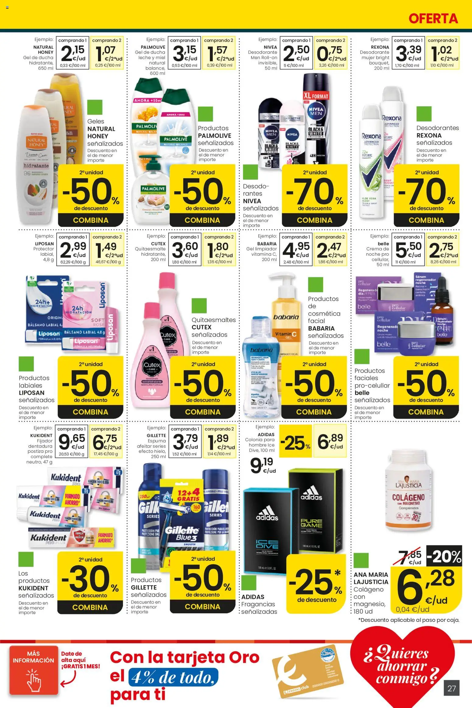 Eroski Nirekin aurreztu nahi Aliprox │ válido desde el 14.05.2026 | Página: 27 | Productos: Ψηφιακή κάμερα, Desodorante, Sérum, Crema