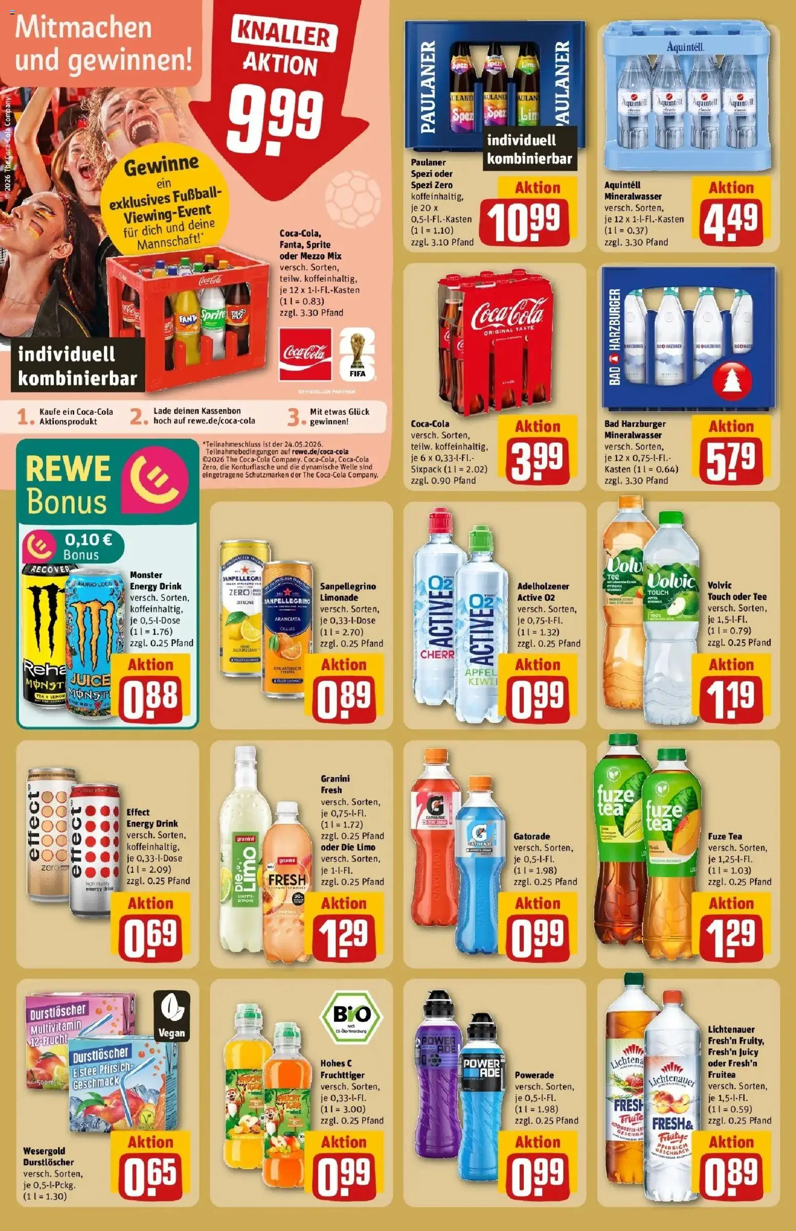 Rewe Prospekt Lutherstadt Eisleben – gültig ab 17.05.2026 | Seite: 26 | Produkte: Mezzo mix, Sprite, Bad, Fußball