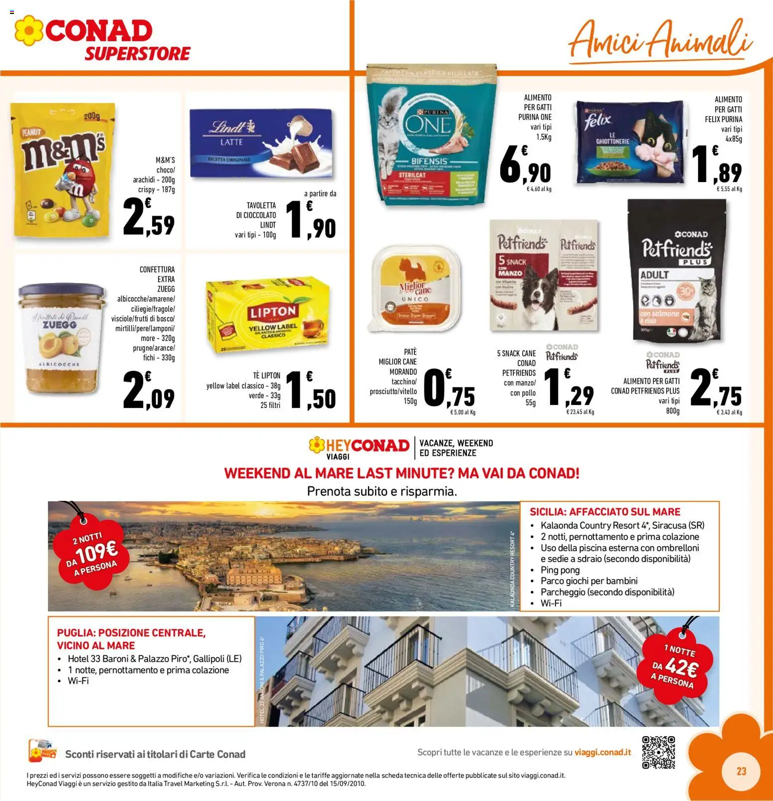 Volantino Conad del 09/09/2026 | Pagina: 23 | Prodotti: Cioccolato, Pollo, Manzo, Tavoletta