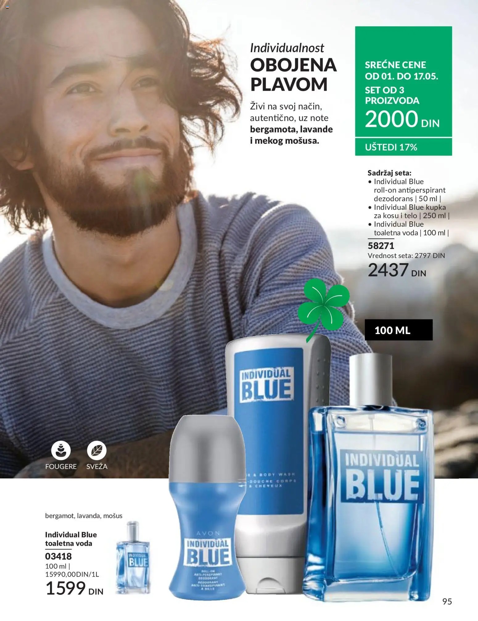 AVON katalog - važi od 01.05.2026 | Strana: 95 | Proizvode: Toaletna voda, Voda, Dezodorans, Antiperspirant