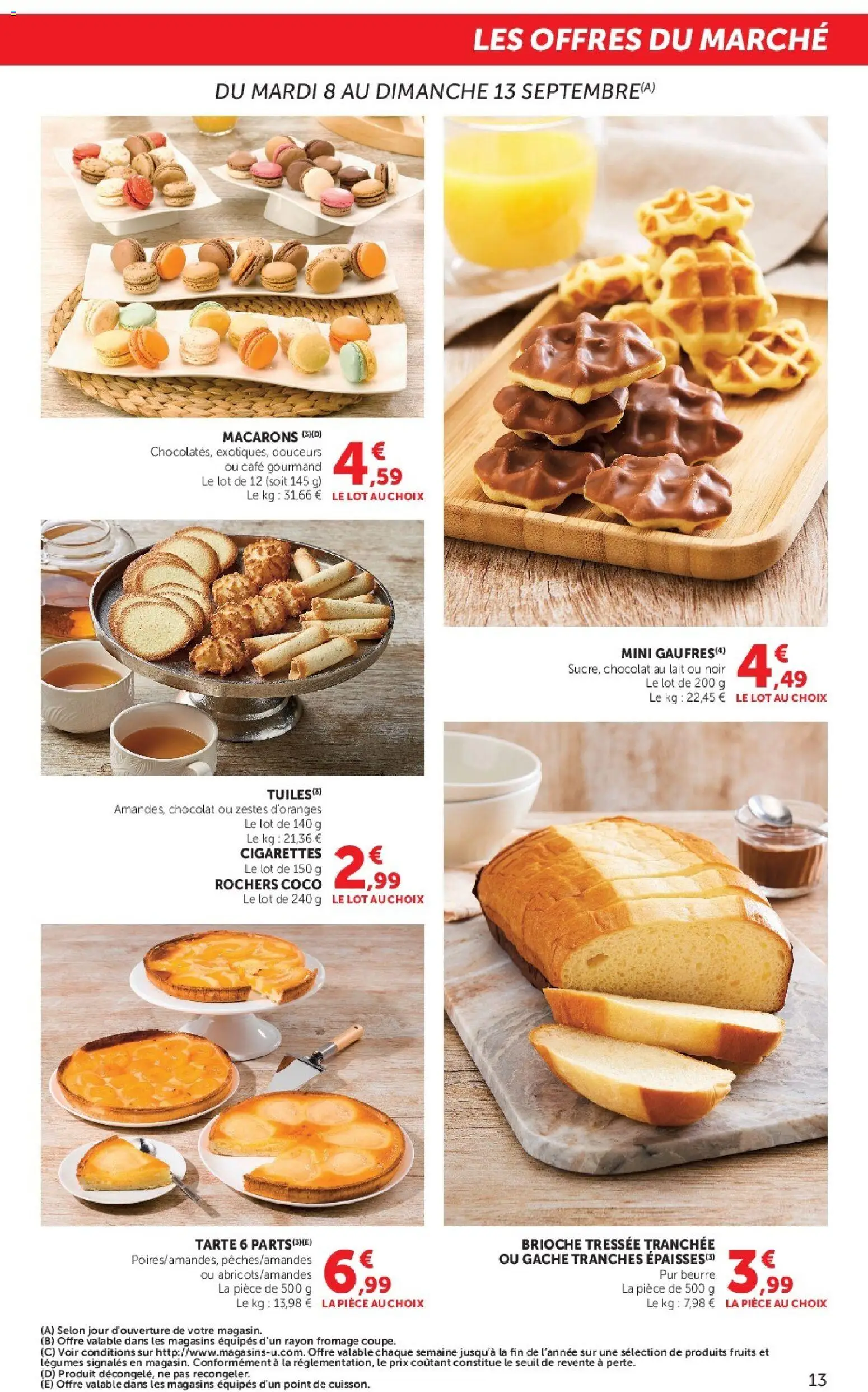 {H1} | Page: 13 | Produits: Tarte, Coco, Macarons, Chocolat