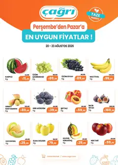 20 Ağustos 2026 tarihinden itibaren geçerli olan Çağrı Market kataloğu önizlemesi