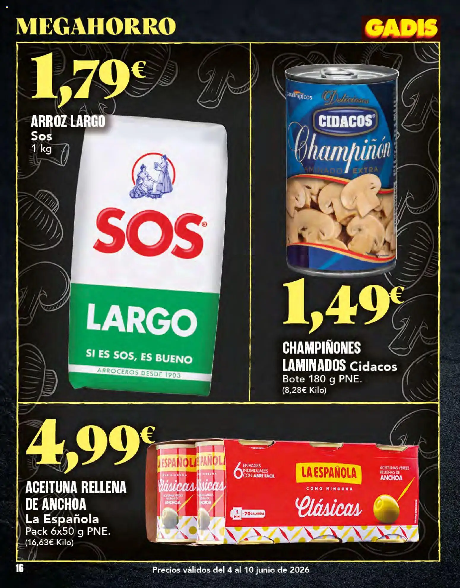 Gadis folleto │ válido desde el 04.06.2026 | Página: 16 | Productos: Arroz, Anchoa