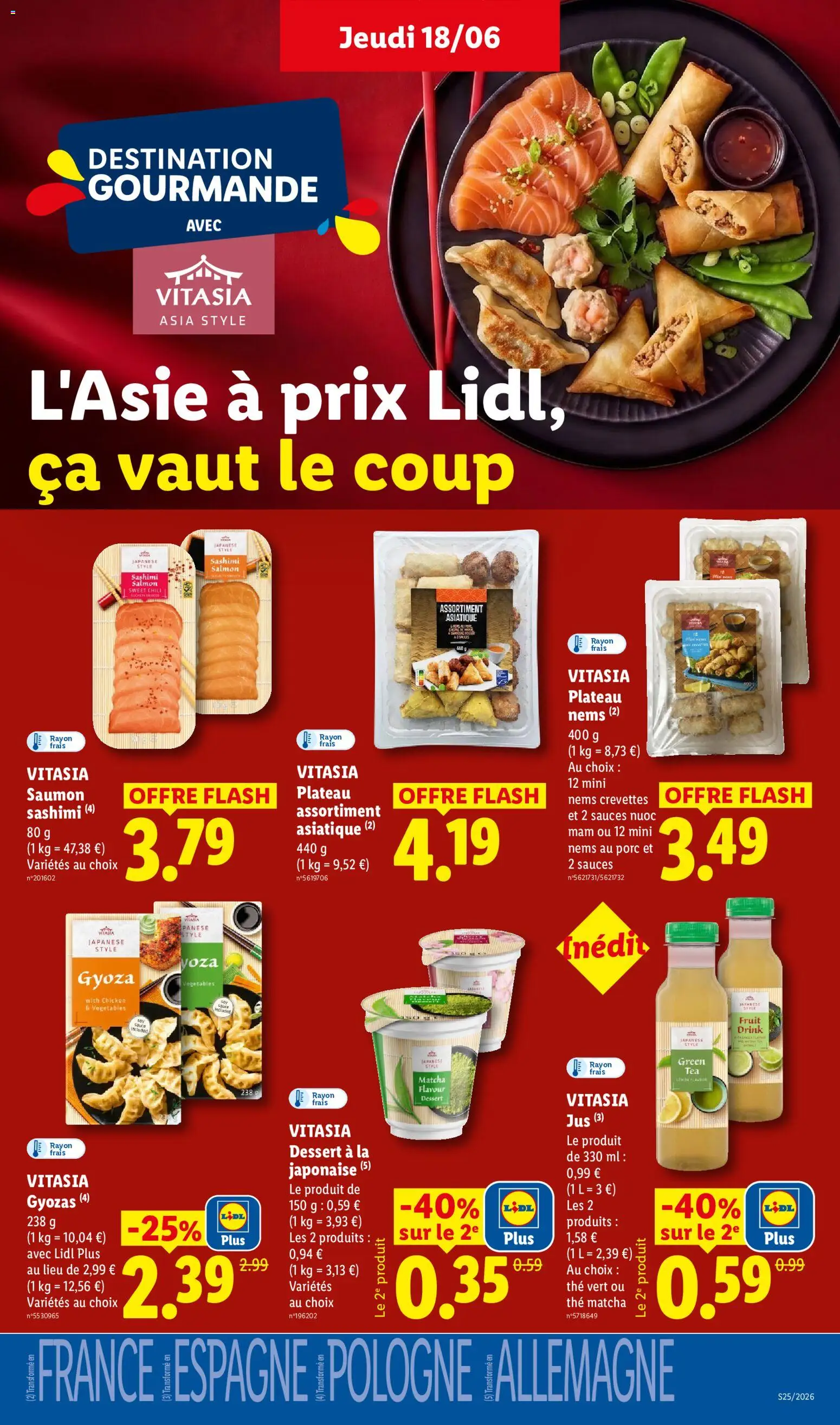 {H1} | Page: 23 | Produits: Crevettes, Jus, Porc, Thé