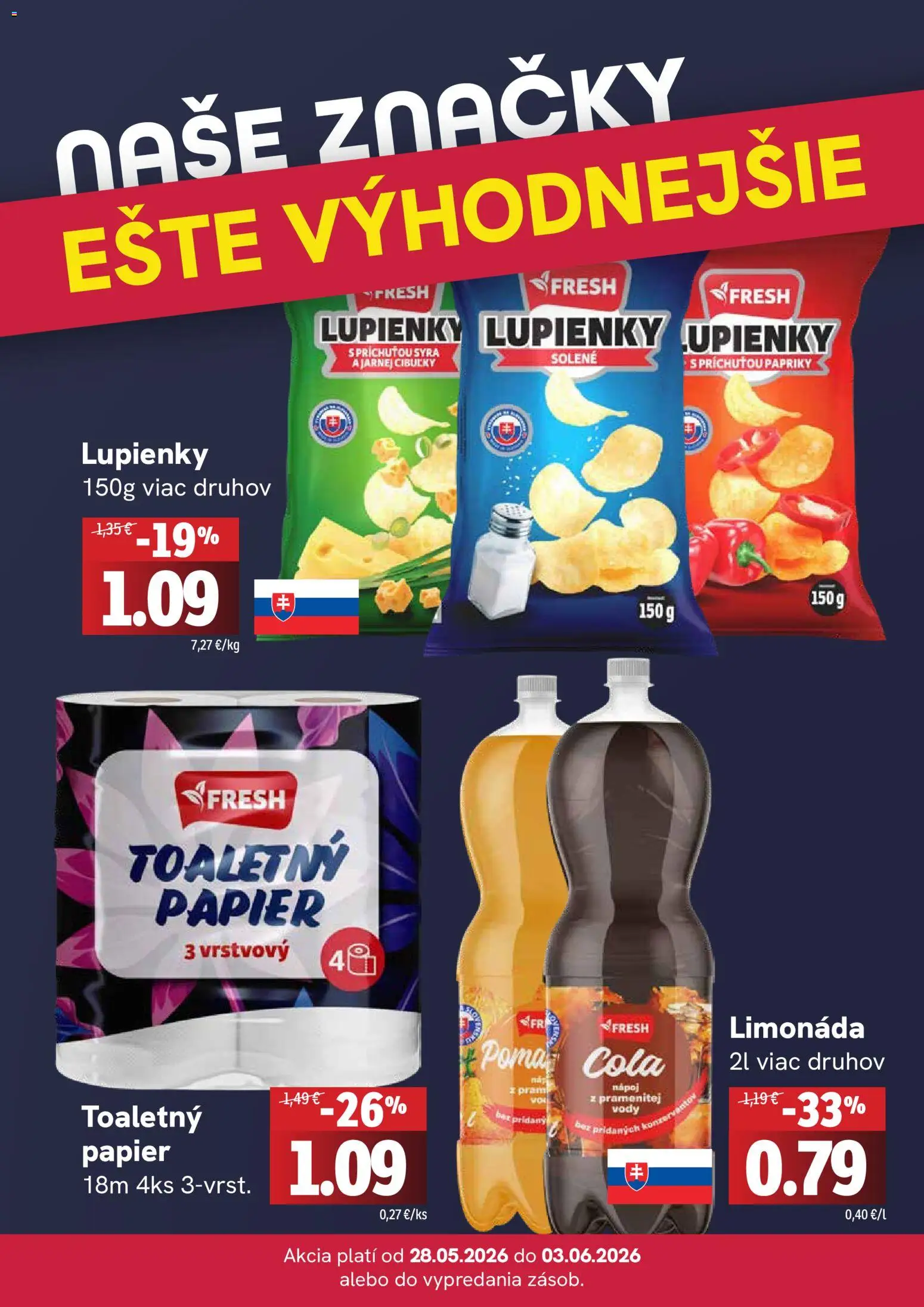 Nové Fresh akcie – leták je platný od 28.05.2026 | Strana: 4 | Produkty: Cola