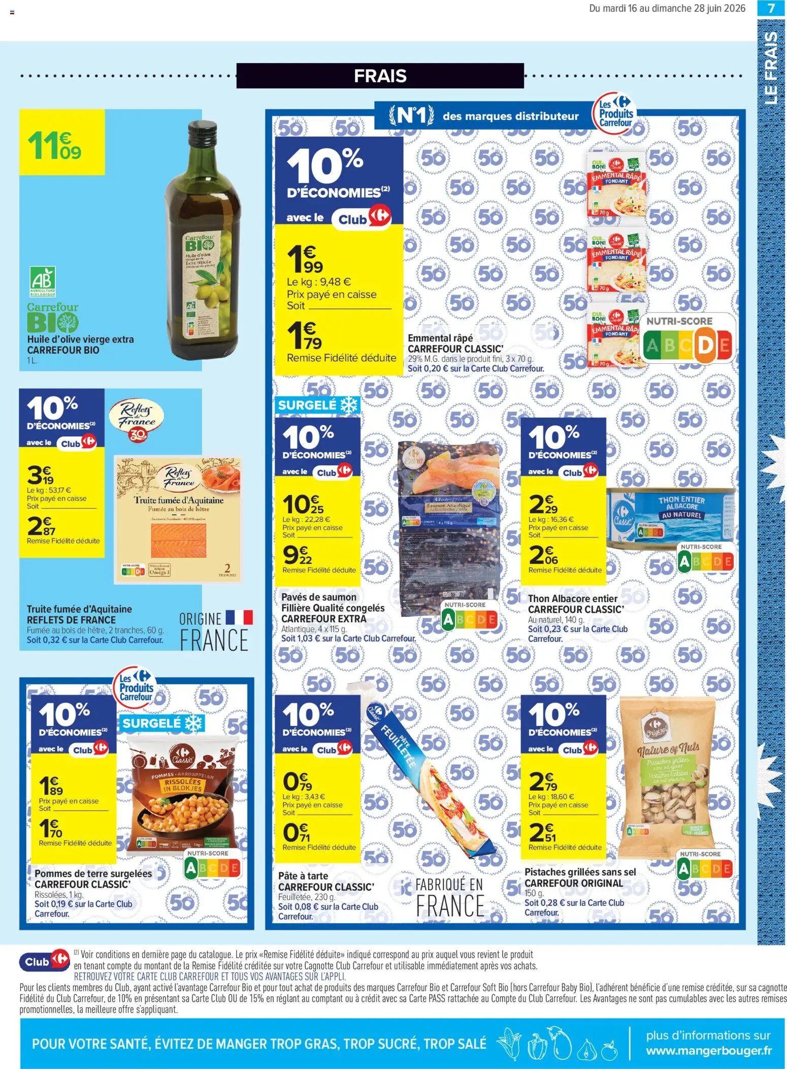 {H1} | Page: 7 | Produits: Emmental, Thon, Pommes, Pommes de terre