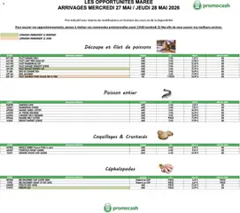 Promocash - Prévisualisation de Promocash Opportunités Marée valide à partir de 27.05.2026