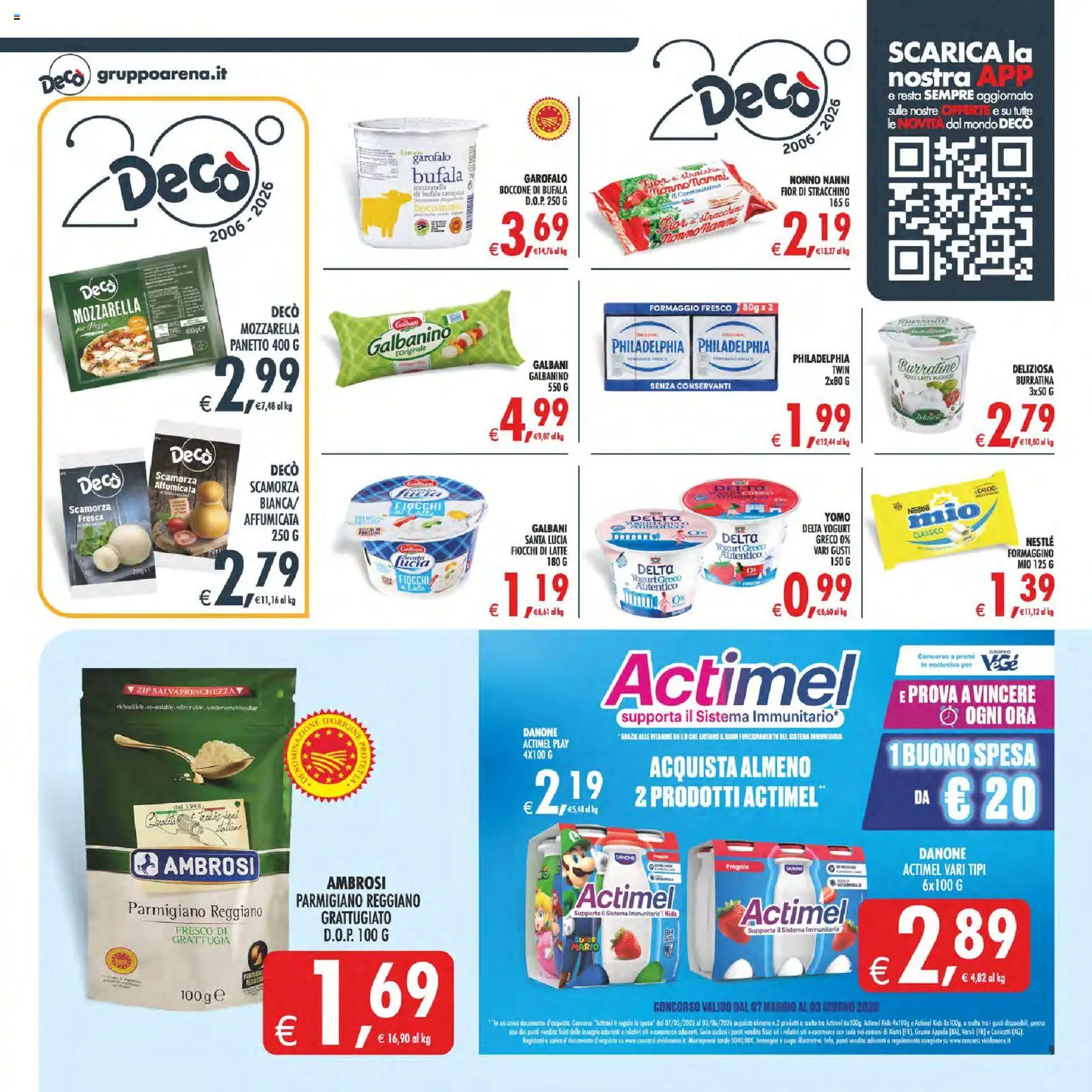 Volantino Decò del 19.05.2026 | Pagina: 12 | Prodotti: Yogurt, Fiocchi, Formaggio, Parmigiano