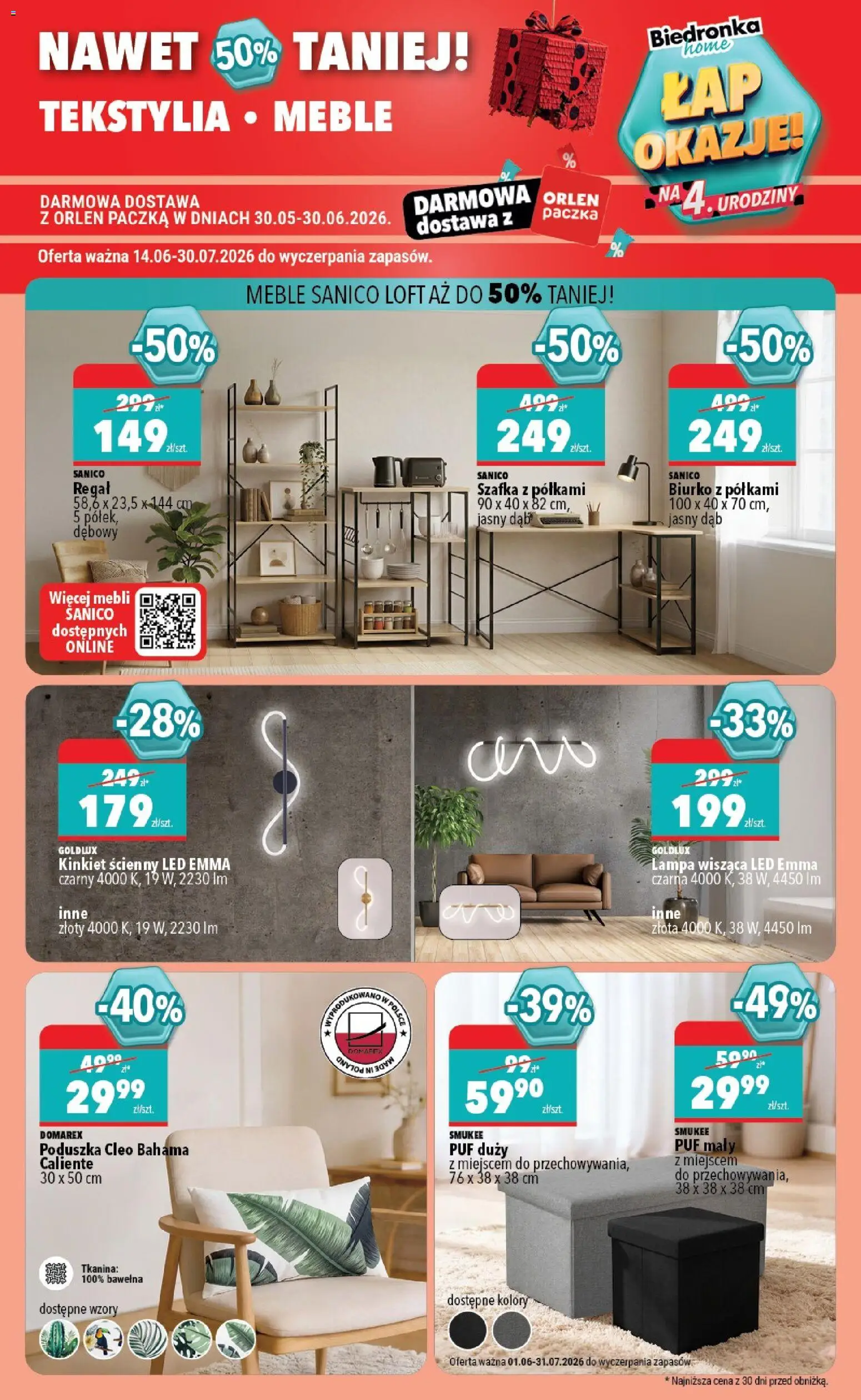 Biedronka Polsko leták - Home oferta od 30.05.2026 | Strana: 3 | Produkty: Regál, Lampa, LED