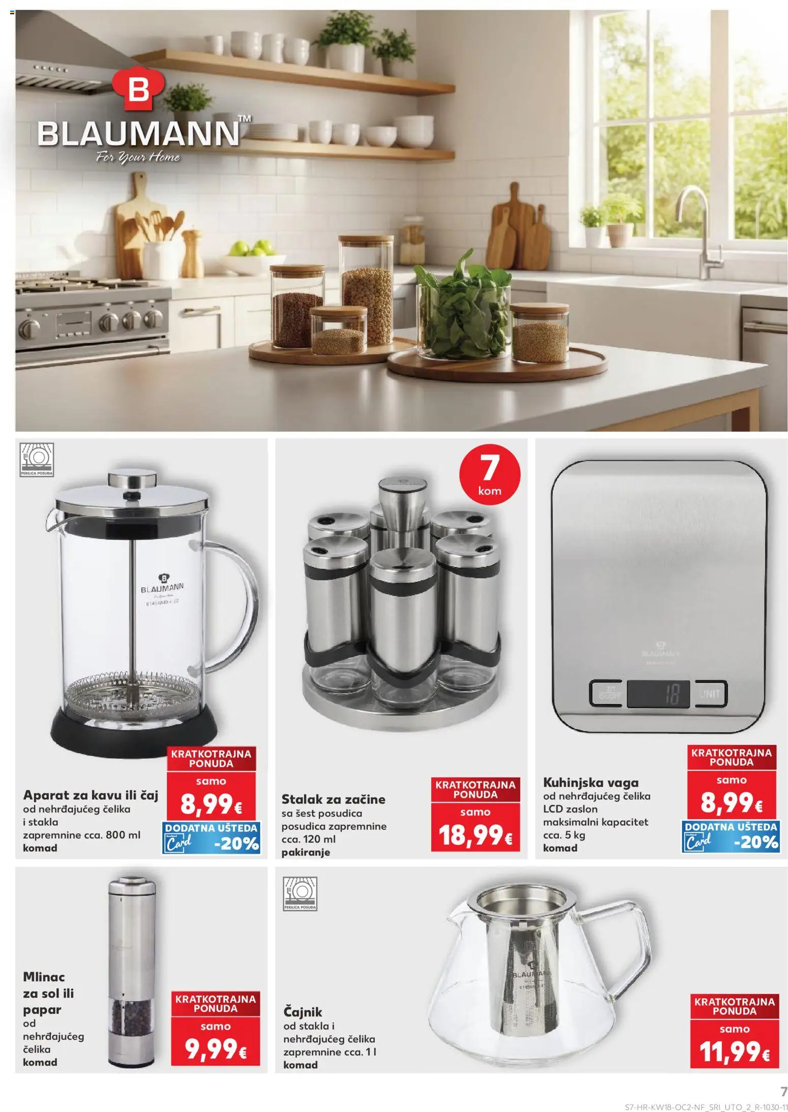 Kaufland katalog | vrijedi od 29.04.2026 | Stranica: 7 | Proizvodi: Perilica posuđa, Kuhinjska vaga, Sol, Papar