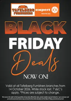 Tafelberg Furnishers specials catalogue – valid from 14/10/2026