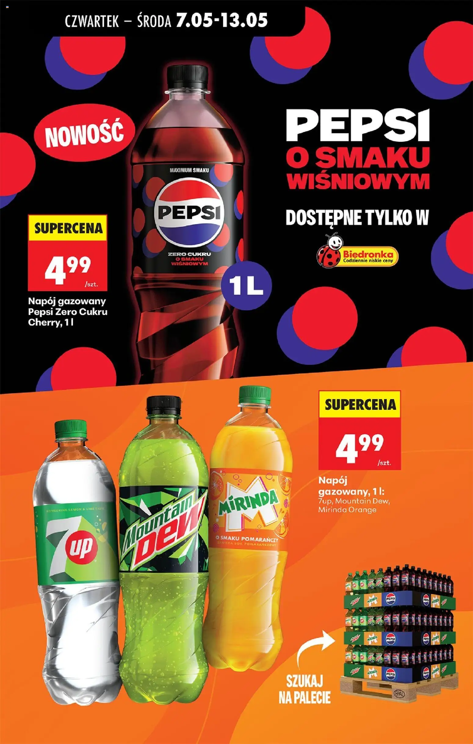 Biedronka Polsko leták - Codziennie niskie ceny od 07.05.2026 | Strana: 86 | Produkty: Pepsi, Pepsi Zero, Mirinda