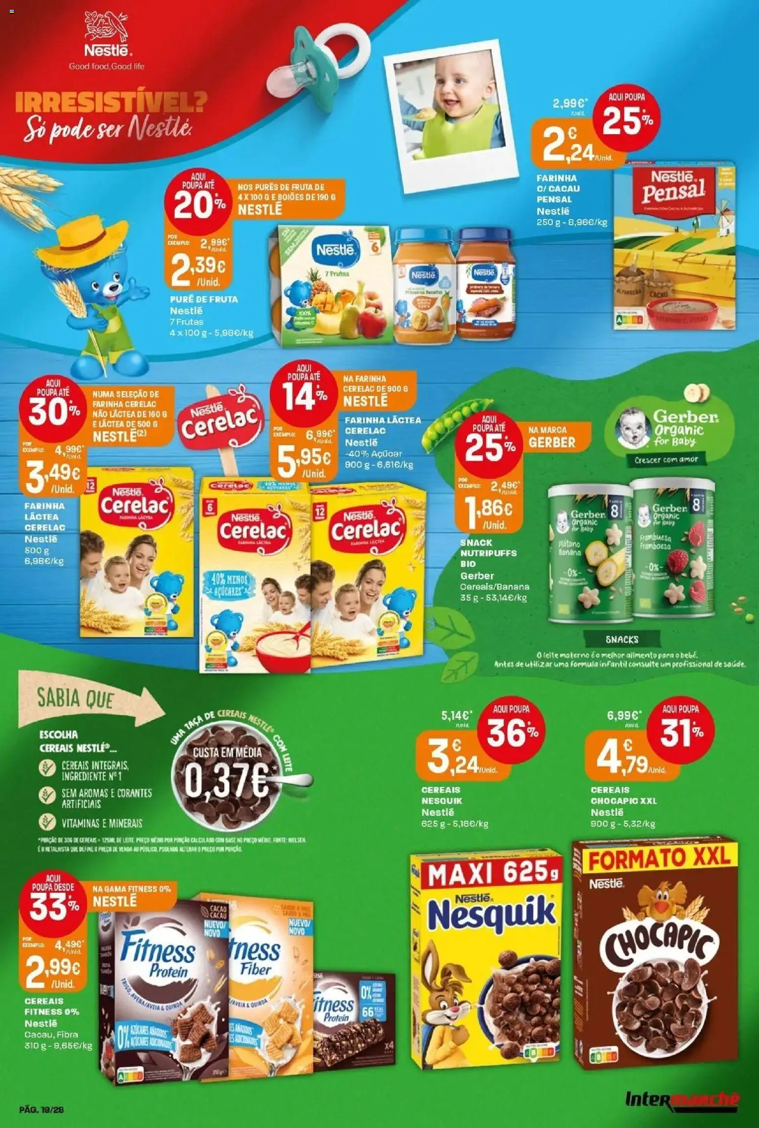 Intermarché - Isto é que são preços BAIXOS │ válido de 21.05.2026 | Página: 19 | Produtos: Base, Leite, Nestlé, Açúcar