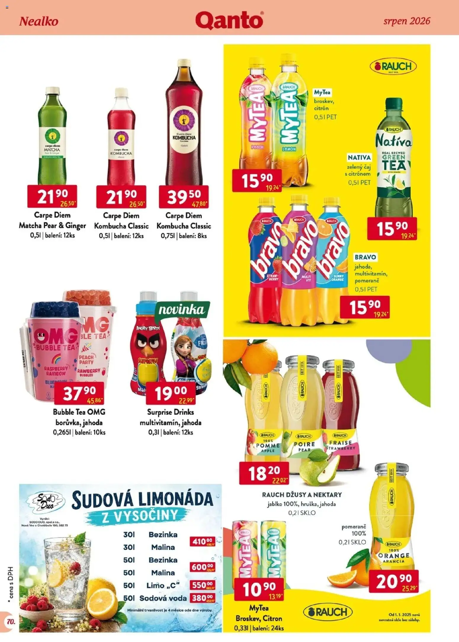 Astur & Qanto leták - Velkoobchod 08/2026 od 01.08.2026 | Strana: 71 | Produkty: Voda, Kombucha, Apple, Matcha