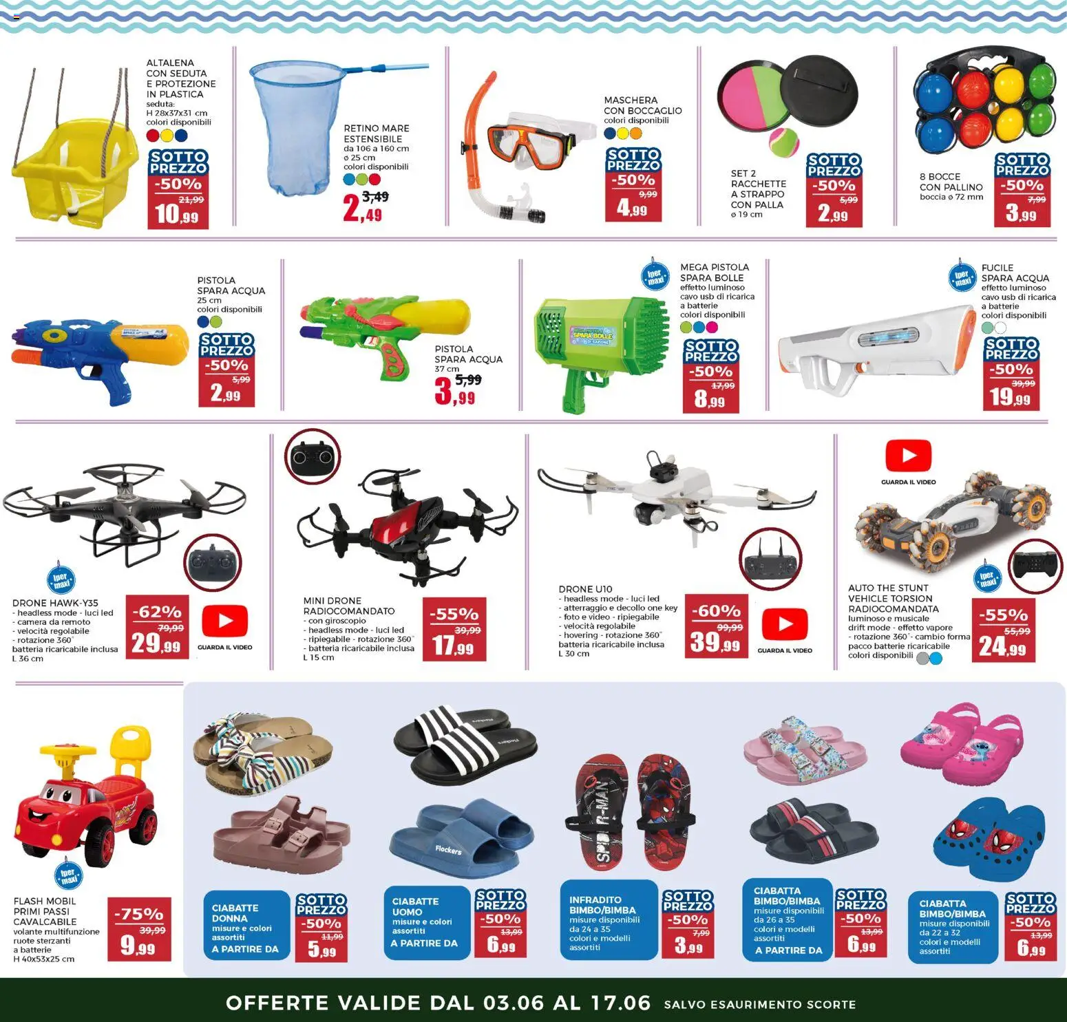 Volantino Happy Casa del 03.06.2026 | Pagina: 23 | Prodotti: Infradito, The, Video, USB