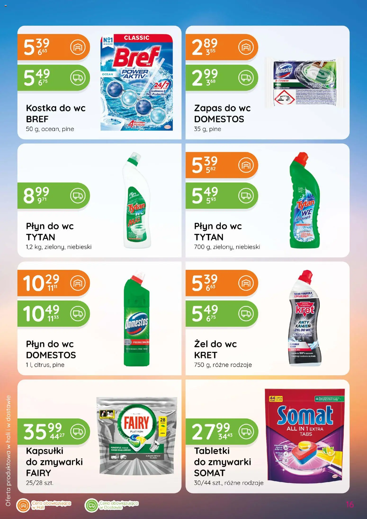 Eurocash gazetka - Katalog Chemiczny od 03.09.2026 | Strona: 16 | Produkty: Cleaner, Żel do WC, Domestos, Fairy