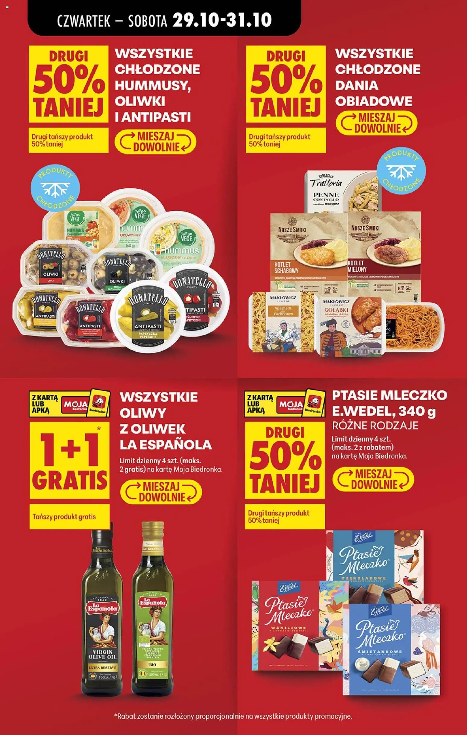 Biedronka gazetka od czwartku od 29.10.2026 | Strona: 10 | Produkty: Gołąbki, Carbonara, Oliwki, Schabowy
