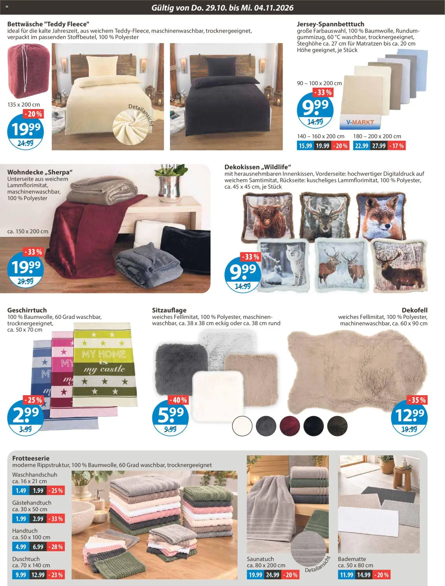 V-Markt Angebote – gültig ab 29.10.2026 | Seite: 20 | Produkte: Bettwäsche
