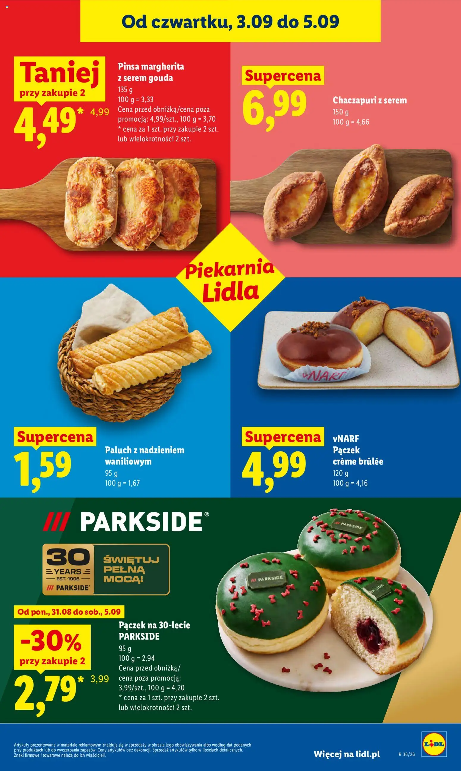 Lidl Polsko leták od 03.09.2026 | Strana: 51 | Produkty: Gouda, Parkside, Pinsa, Crème brûlée