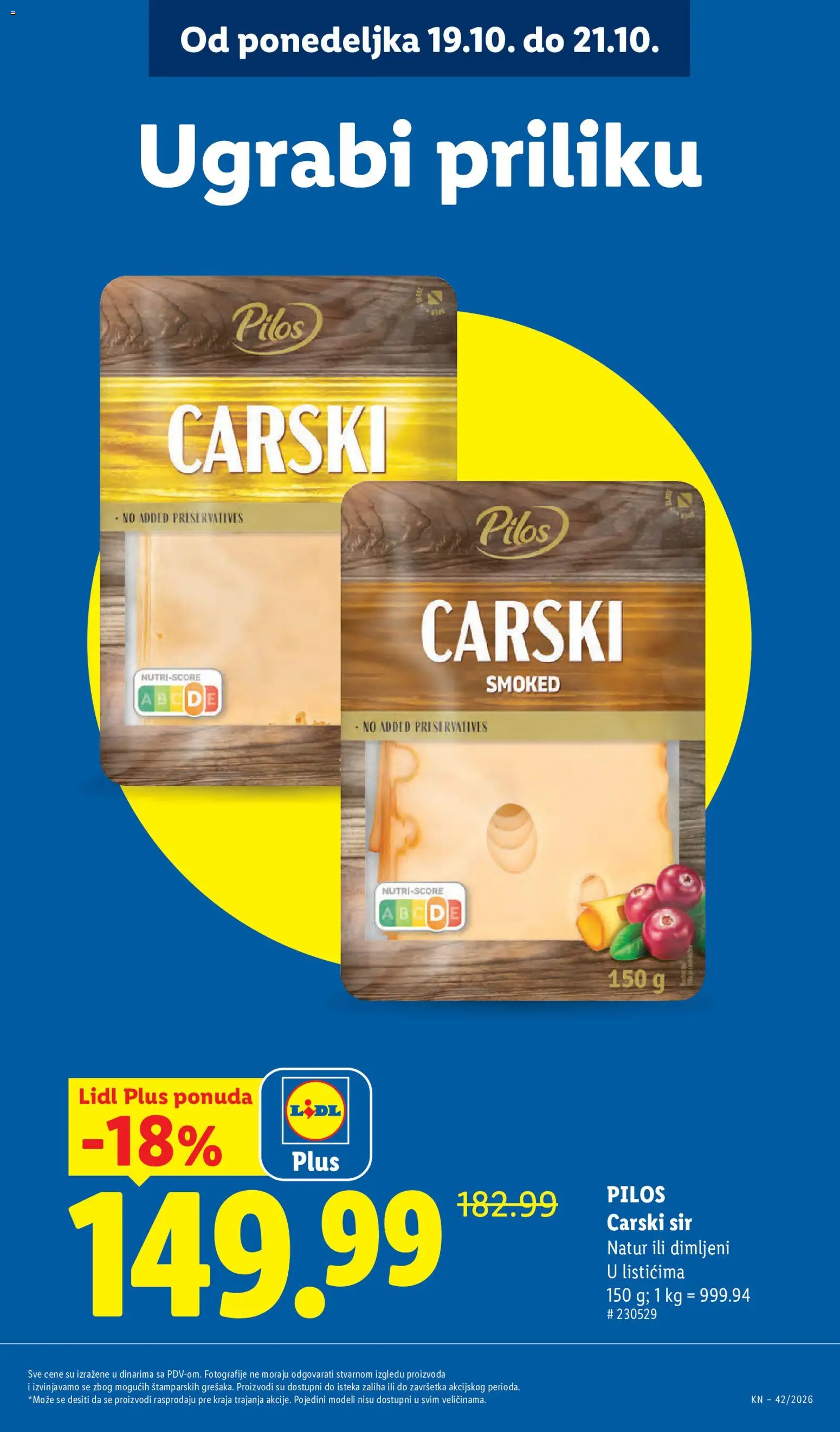 Lidl katalog - važi od 15.10.2026 | Strana: 19 | Proizvode: Sir