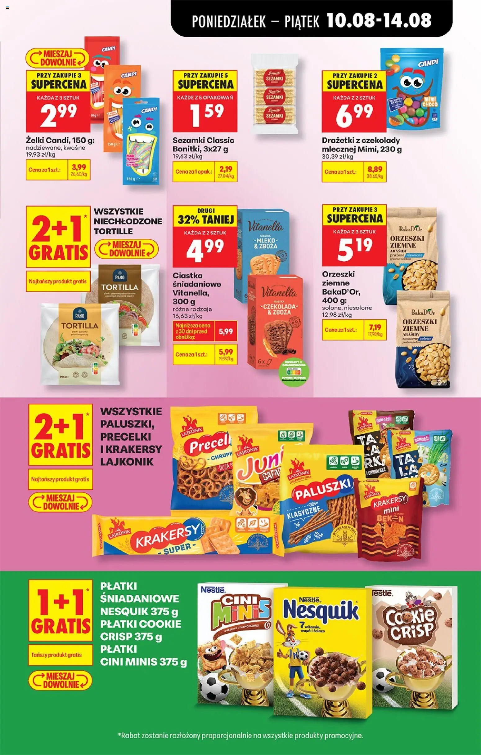 Biedronka gazetka od 10.08.2026 | Strona: 63 | Produkty: Płatki śniadaniowe, Paluszki, Orzeszki ziemne, Płatki