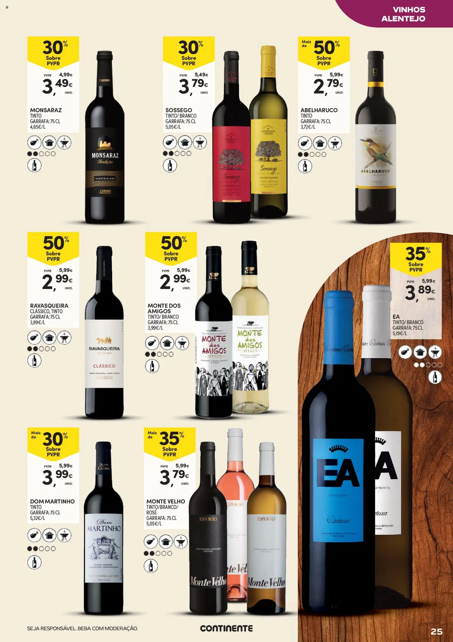 Continente Vinhos, Enchidos e Queijos │ válido de 22/09/2026 | Página: 25 | Produtos: Vinho branco, Vinho, Vinho tinto