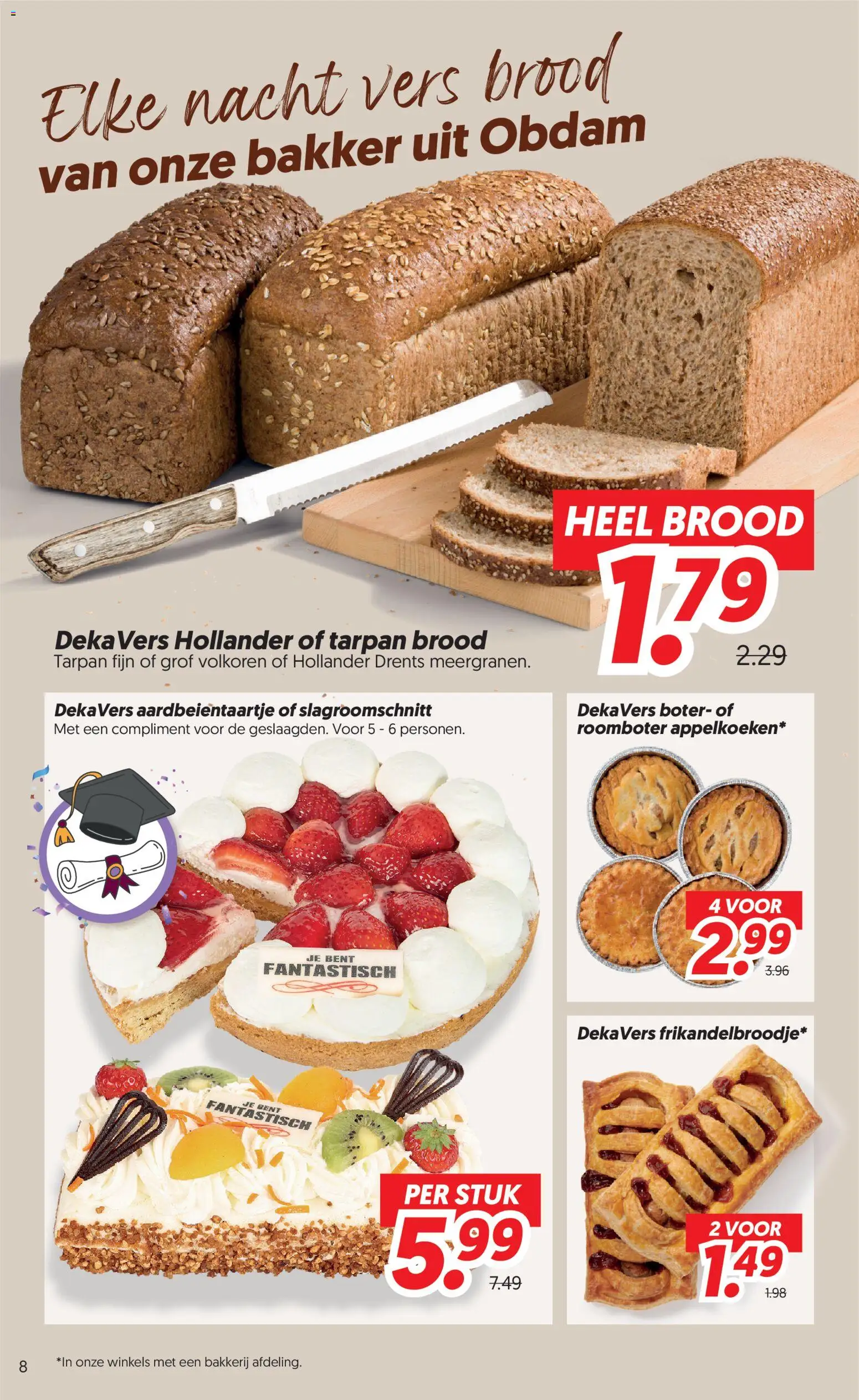 {H1} | Pagina: 8 | Producten: Boter, Brood, Roomboter, Bakkerij