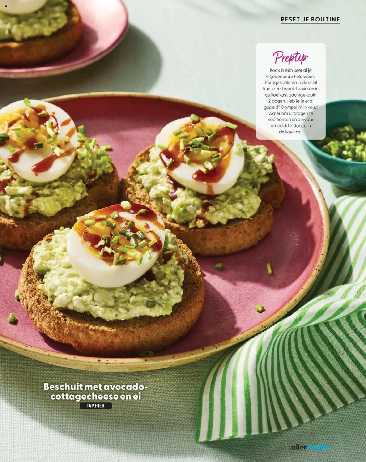 {H1} | Pagina: 58 | Producten: Avocado, Toast, Beschuit, Water