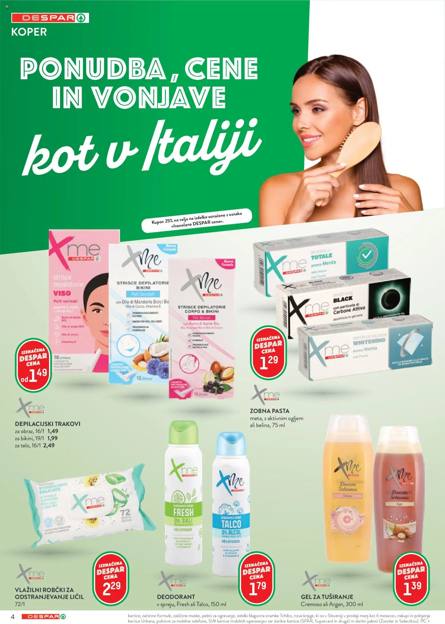 Novi Spar katalog ponudbe – veljaven od 08.04.2026 | Stran: 4 | Izdelki: Robčki, Gel za tusiranje, Zobna pasta, Vlažilni robčki