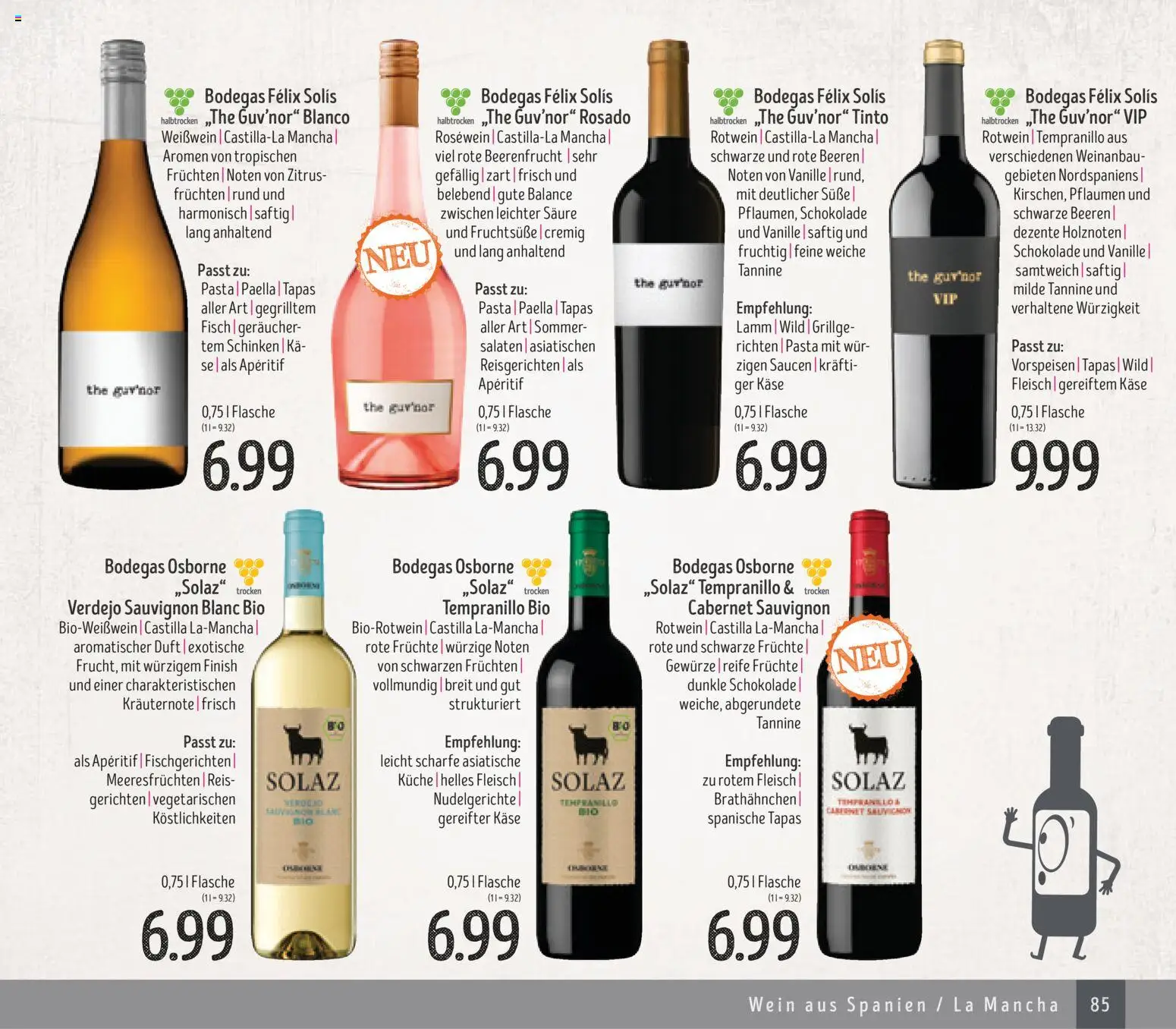 Edeka Struve Wein– und Spirituosen – gültig ab 14.11.2025 | Seite: 85 | Produkte: Osborne, Schokolade, Küche, Finish