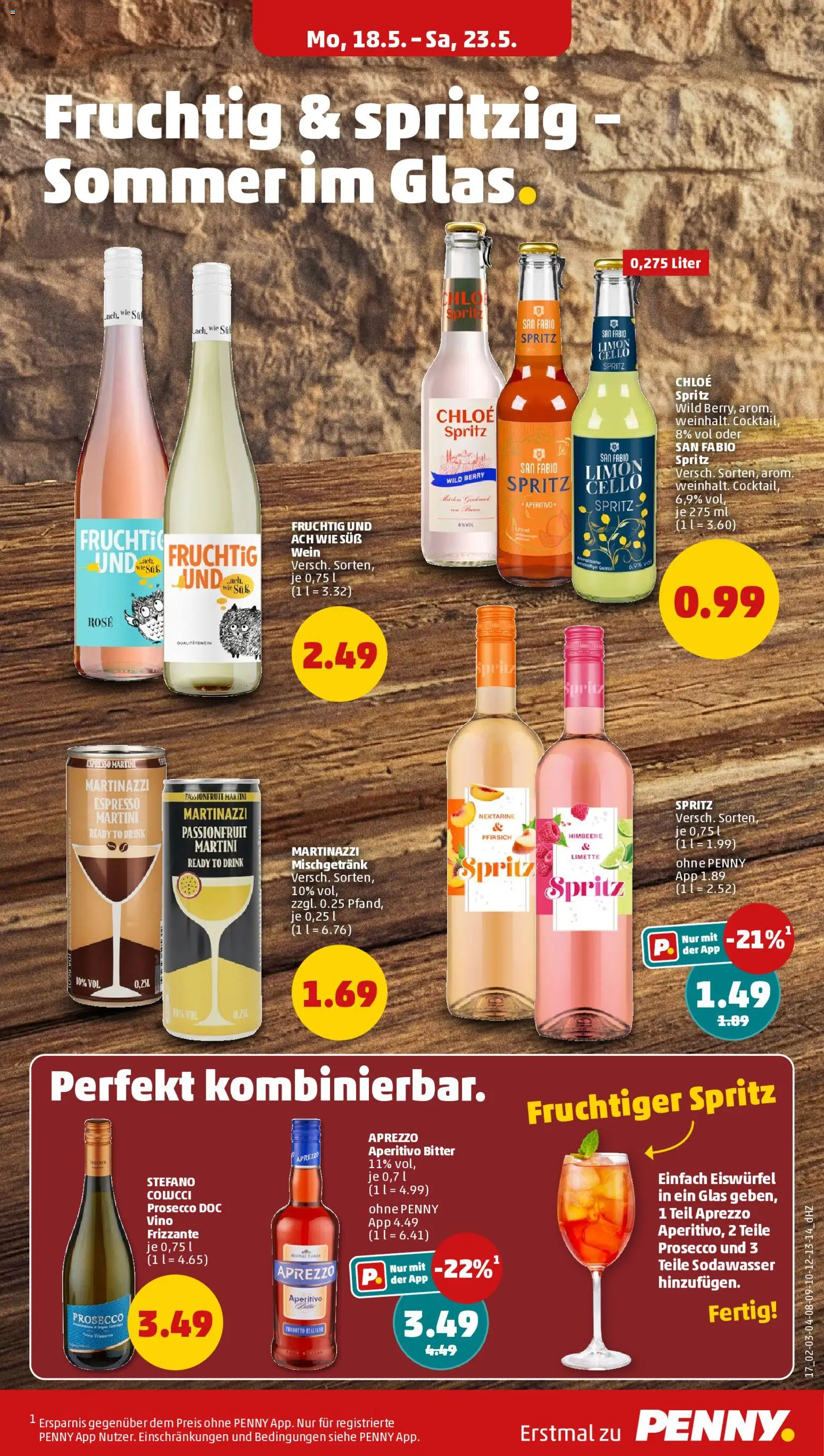 Penny Prospekt 	 – gültig ab 18.05.2026 | Seite: 19 | Produkte: Martini, Pfirsich, Nektarine, Himbeere