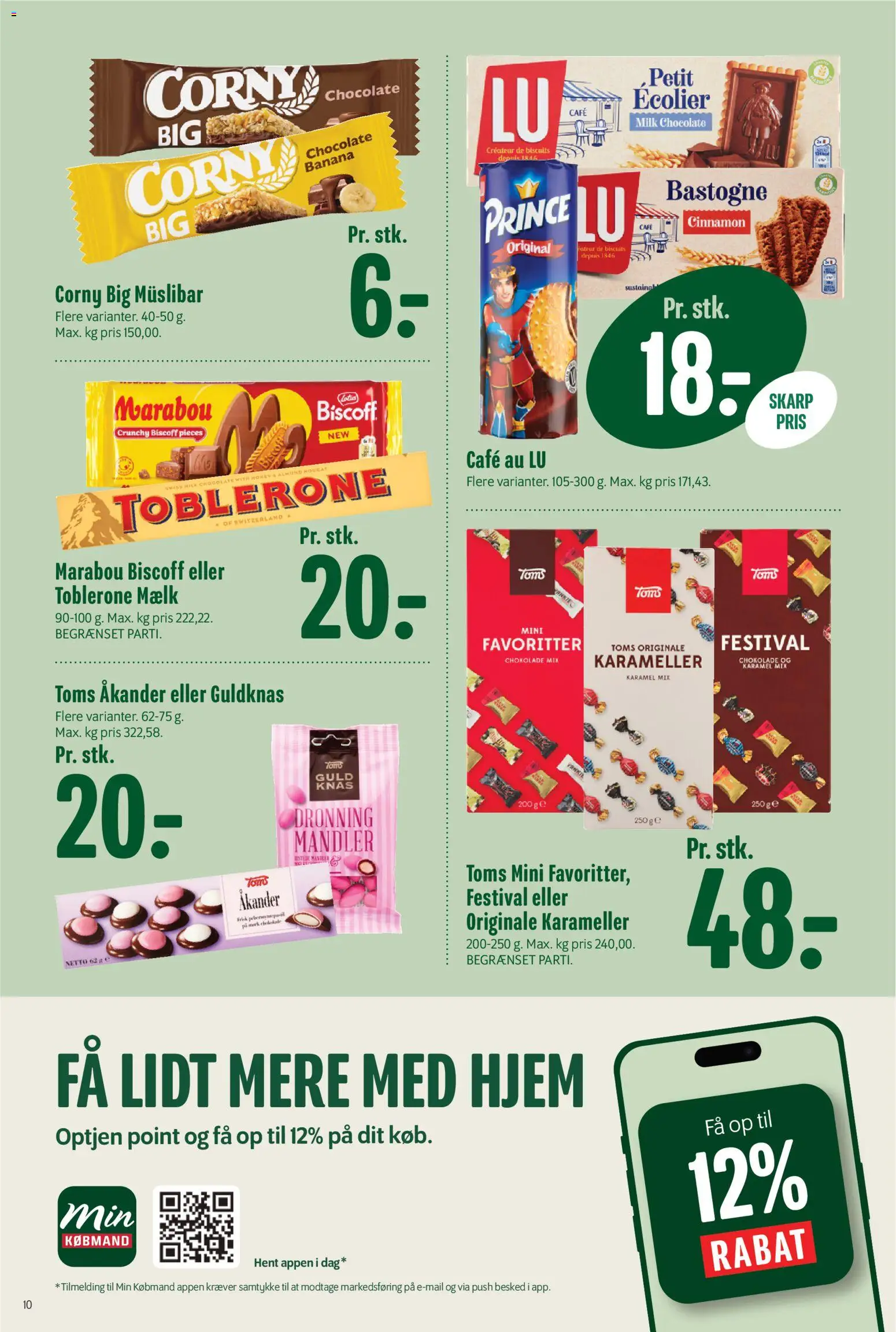 Min Købmand tilbudsavis – gyldig fra 31/07/2026 | Side: 11 | Produkter: Mælk, Chokolade, Mandler, Karameller