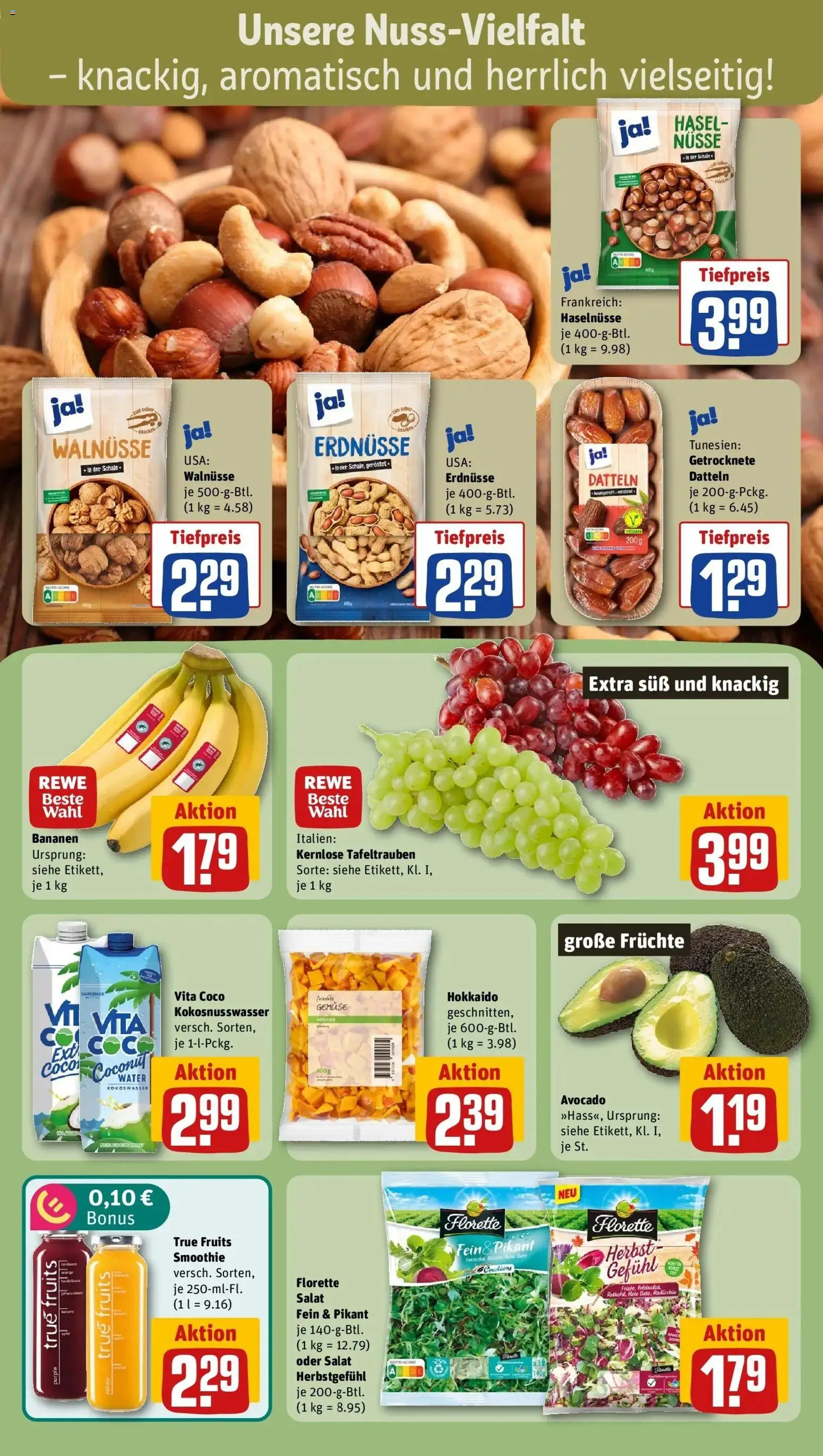 REWE Prospekt ab 26.10.2026 zum Blättern » Angebote | Seite: 6 | Produkte: Walnüsse, Gemüse, Nüsse, Salat