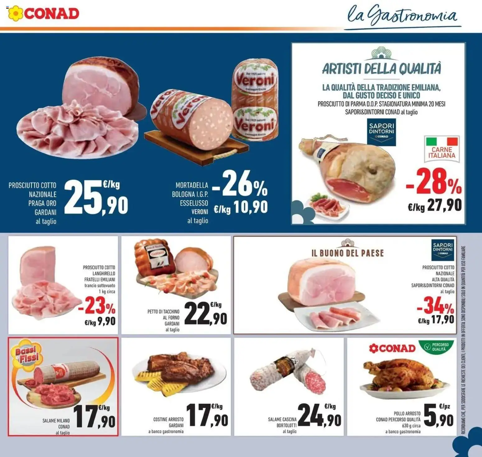 Volantino Conad del 03/06/2026 | Pagina: 13 | Prodotti: Prosciutto Cotto, Salame, Tacchino, Mortadella