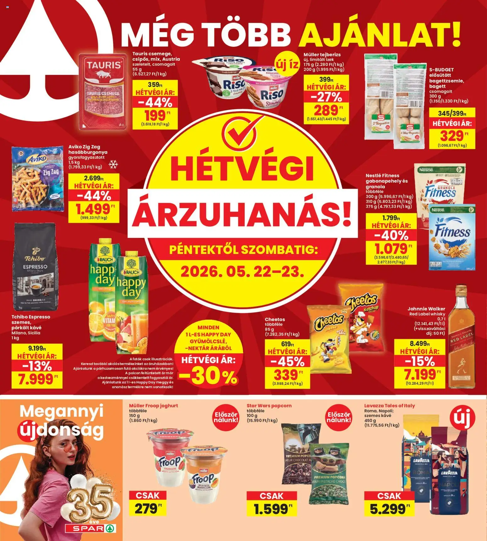 Interspar akciós ujság - amely érvényes a következő dátumtól: 21.05.2026 | Oldal: 20 | Termékek: Tejberizs, Granola, Popcorn, Kávé