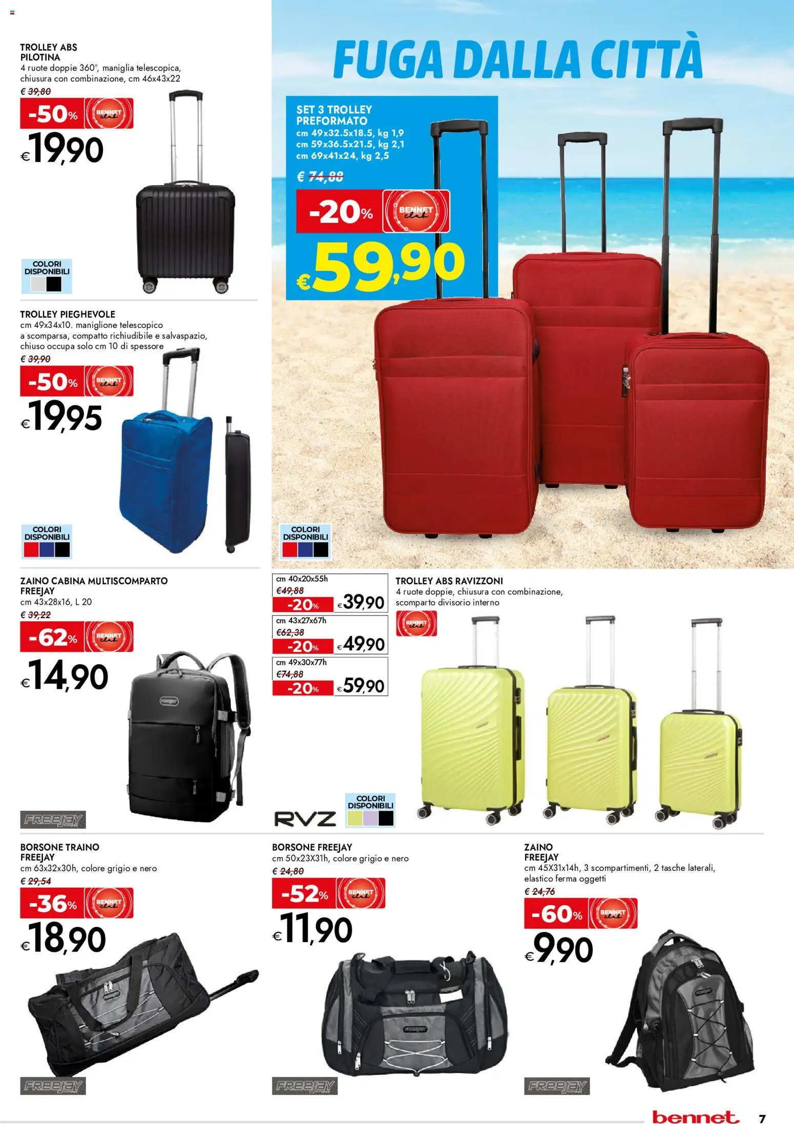 Volantino bennet del 04.06.2026 | Pagina: 7 | Prodotti: Zaino, Borsone, Trolley