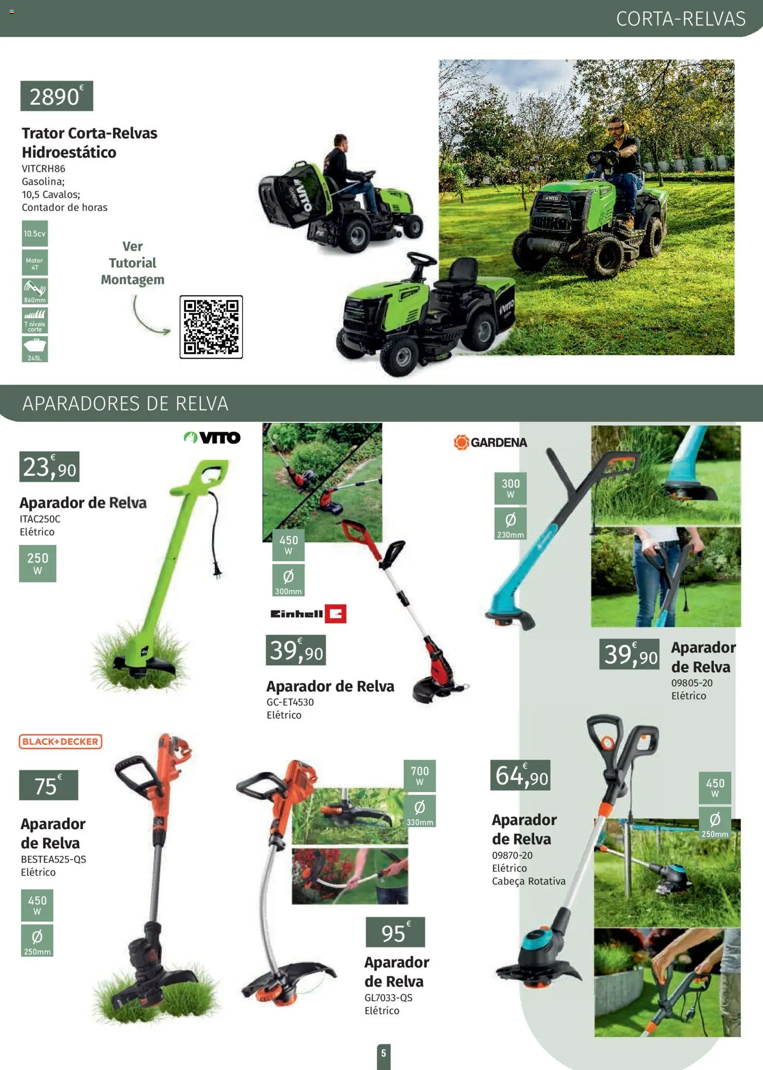 E.Leclerc folheto Jardim Lordelo │ válido de 23.03.2026 | Página: 5 | Produtos: Aparador de relva, Aparador