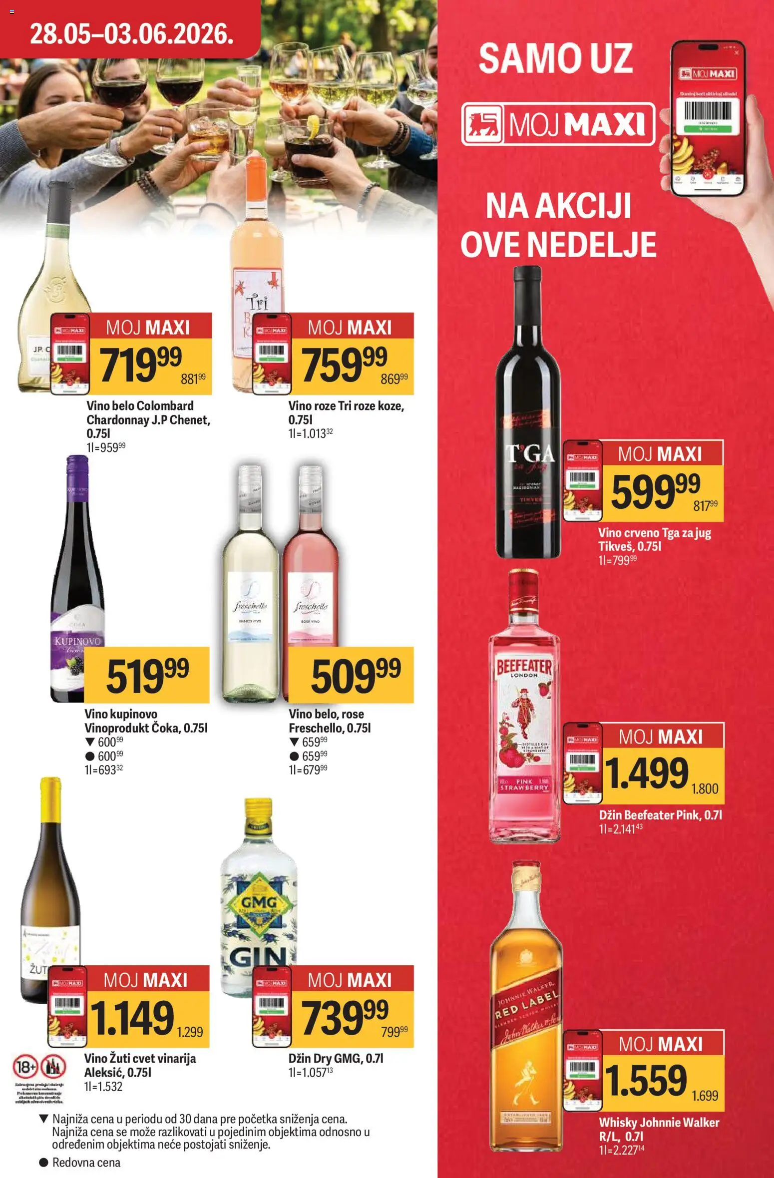 Maxi katalog - važi od 28.05.2026 | Strana: 29 | Proizvode: Džin, Chardonnay, Vino