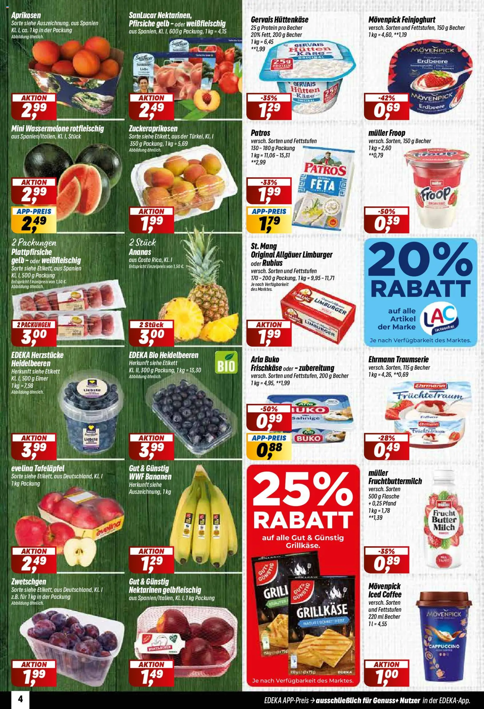 Simmel Prospekt – gültig ab 13.07.2026 | Seite: 4 | Produkte: Froop, Bananen, Arla buko, Hüttenkäse