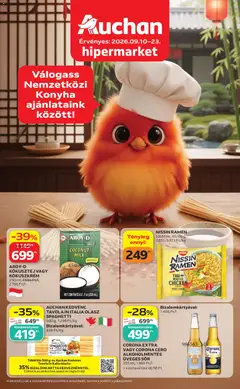 Auchan Nemzetközi konyha ajánlatok - amely érvényes a következő dátumtól: 2026.09.10.