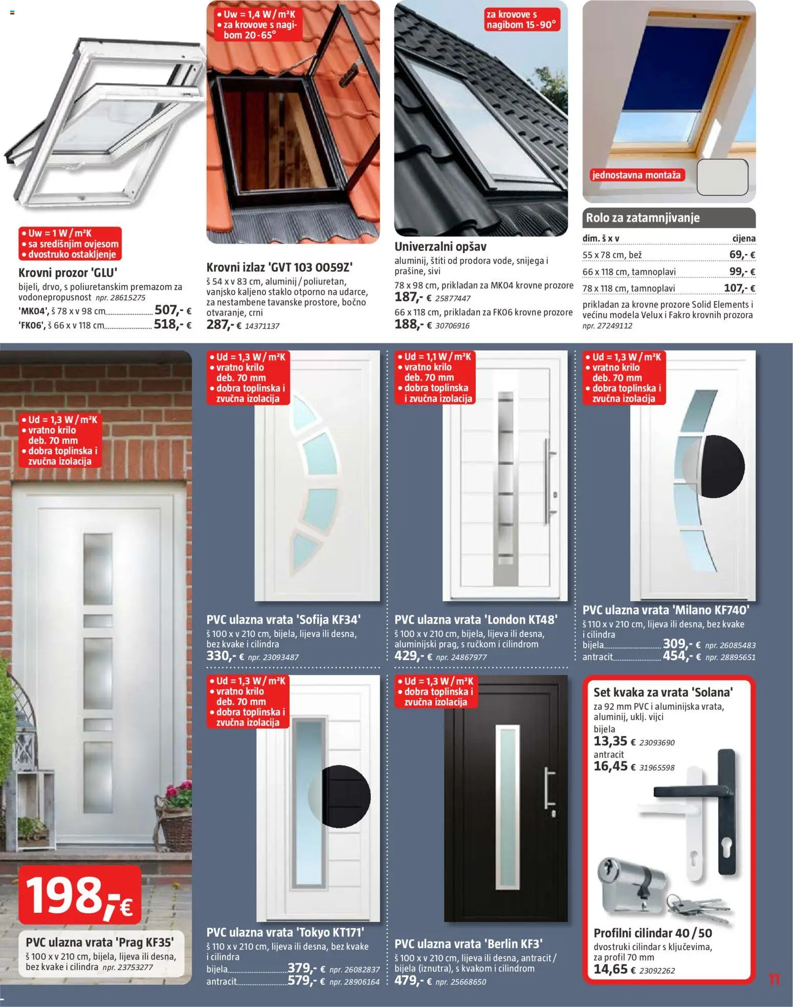 Bauhaus katalog | vrijedi od 19.08.2026 | Stranica: 11 | Proizvodi: Vrata, Kvaka, Staklo