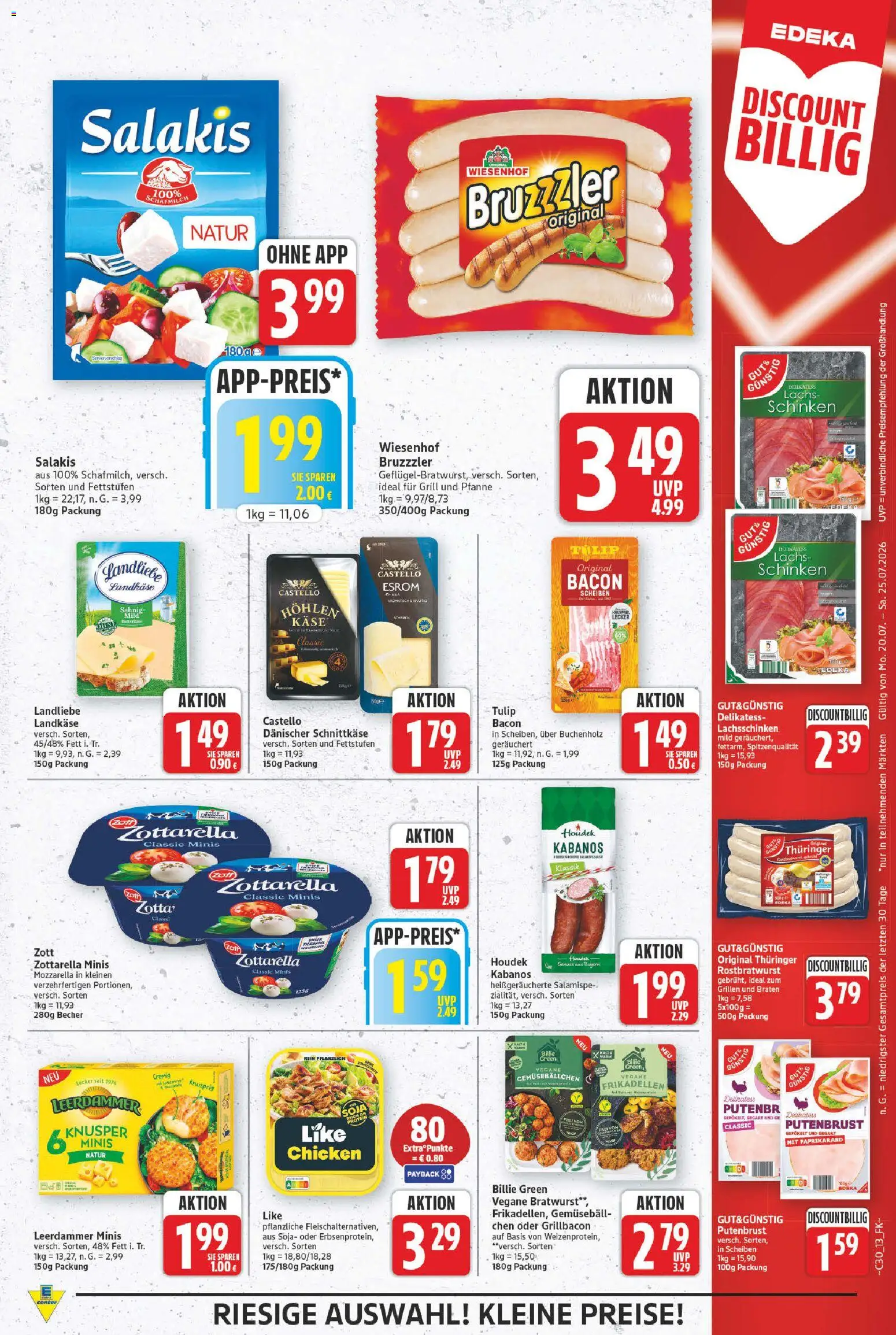 E center Prospekt – gültig ab 20.07.2026 | Seite: 14 | Produkte: Putenbrust, Grill, Käse, Schinken