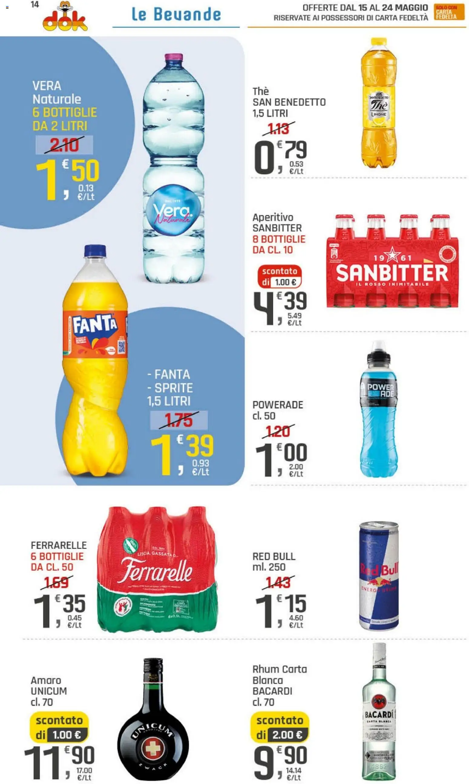 Volantino DOK del 15.05.2026 | Pagina: 14 | Prodotti: Limone, Fanta, Amaro, Aperitivo