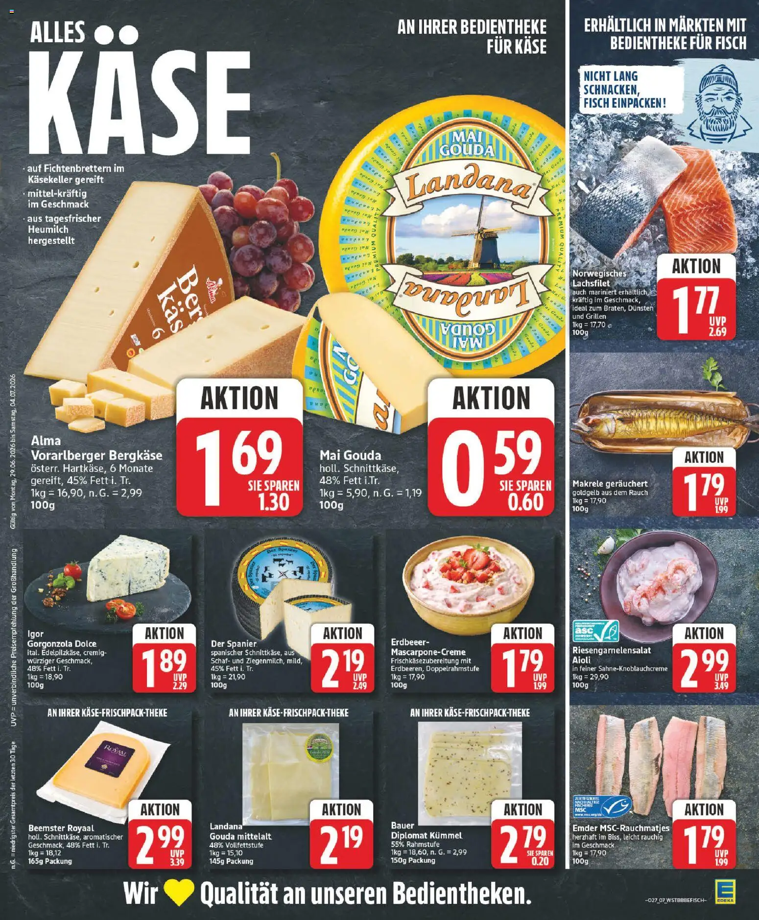 Elli Markt Prospekt Rietberg – gültig ab 29.06.2026 | Seite: 7 | Produkte: Käse, Gouda, Fisch