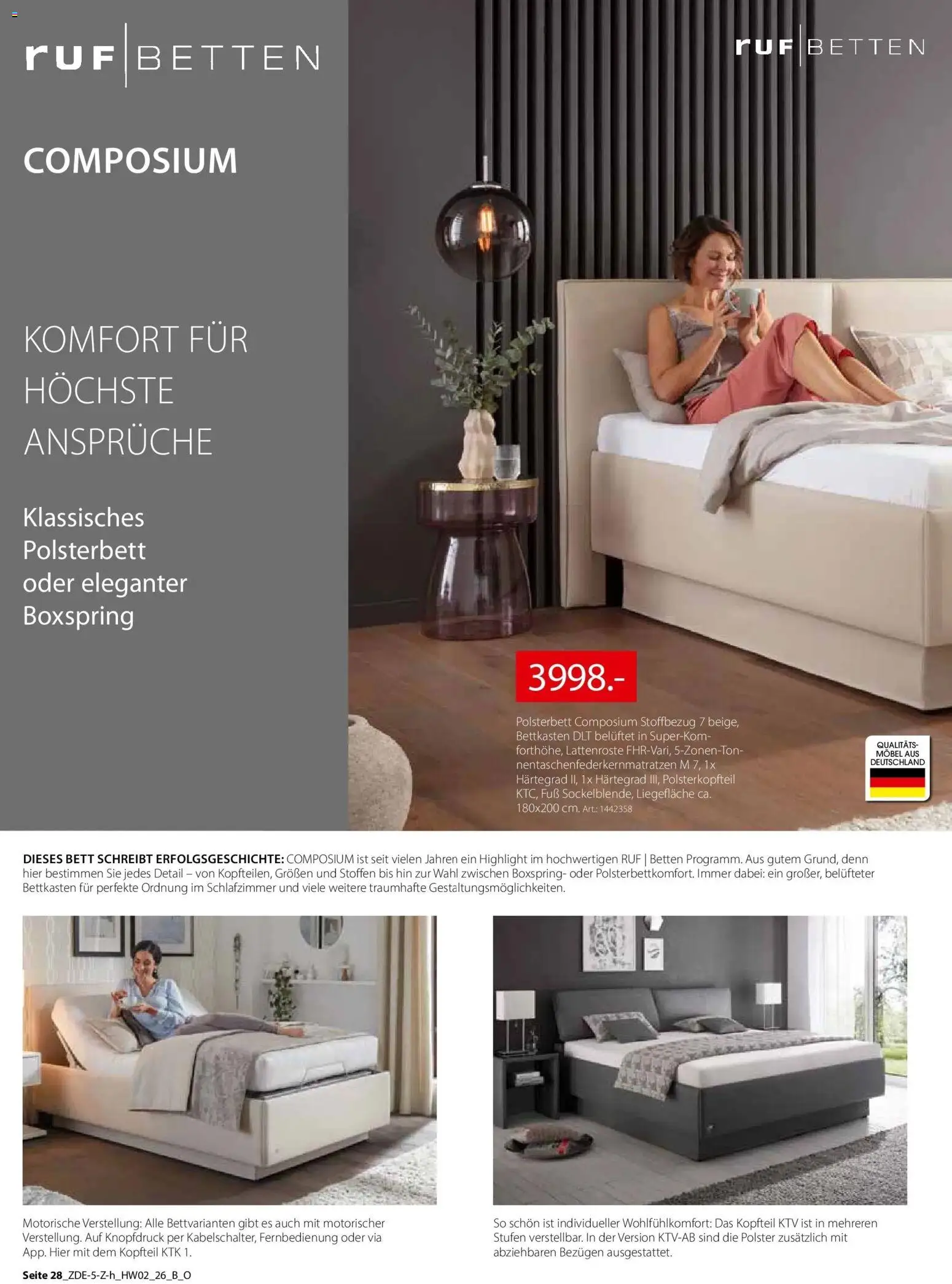 Zurbrüggen - Zurbrüggen: Ihr Einrichtungshaus der Extraklasse (ab 07.09.2026) zum Blättern | Seite: 46 | Produkte: Bett, Polsterbett